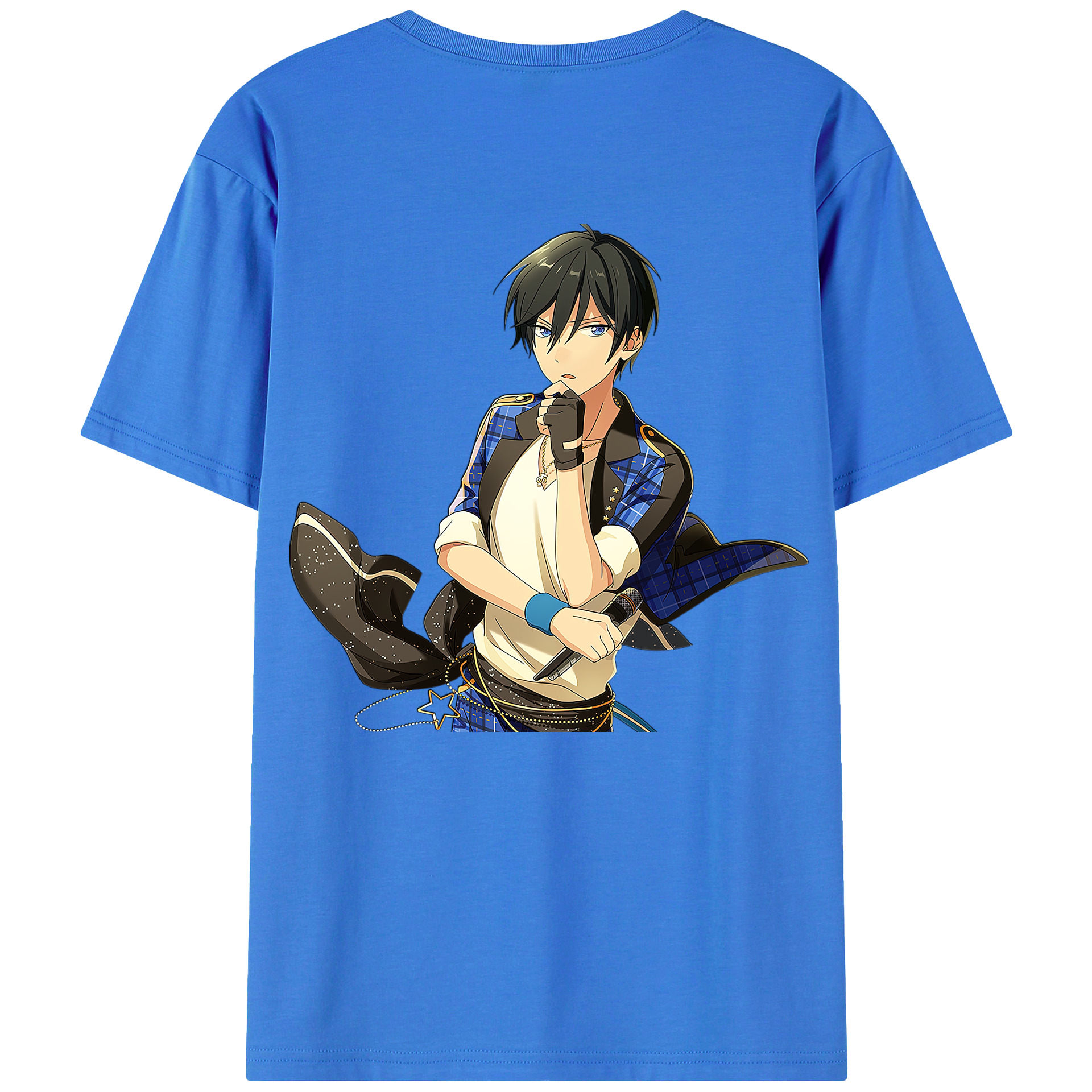 （画像用） あんさんぶるスターズ! Ensemble Stars 綿100％ メンズ半袖Tシャツ（バックプリント） 通気性