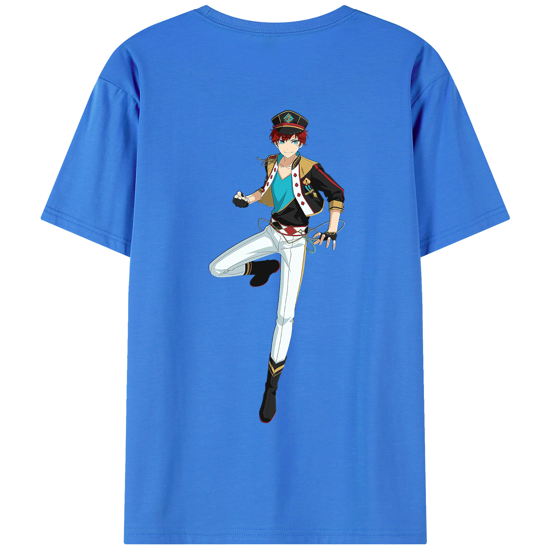 （画像用） あんさんぶるスターズ! Ensemble Stars 綿100％ メンズ半袖Tシャツ（バックプリント） 通気性