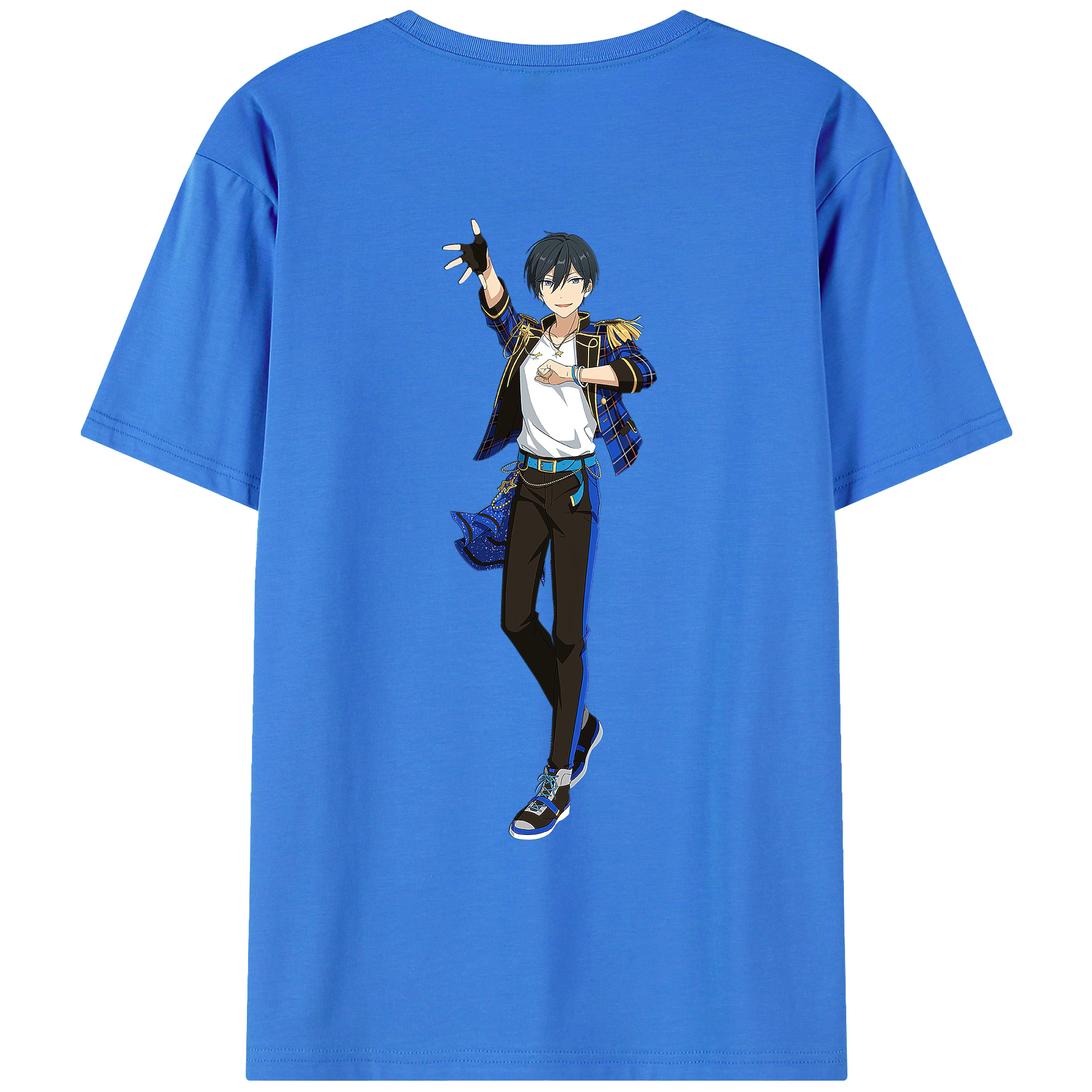 （画像用） あんさんぶるスターズ! Ensemble Stars 綿100％ メンズ半袖Tシャツ（バックプリント） 通気性
