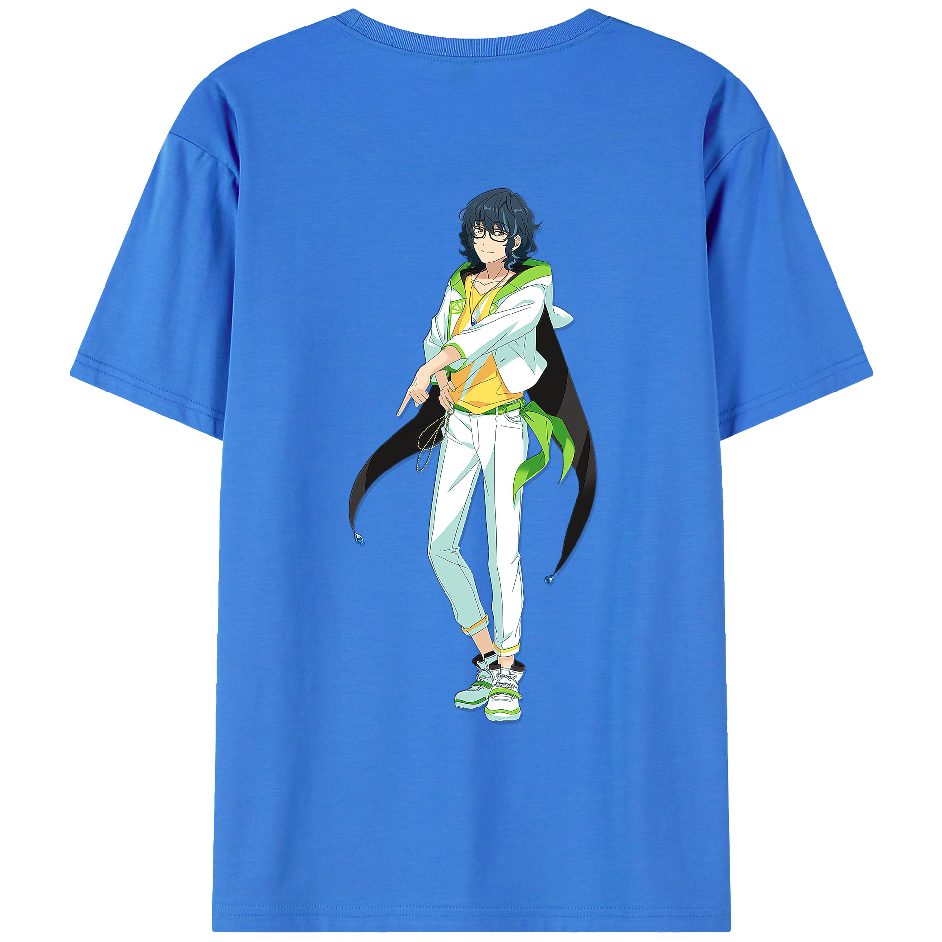 （画像用） あんさんぶるスターズ! Ensemble Stars 綿100％ メンズ半袖Tシャツ（バックプリント） 通気性