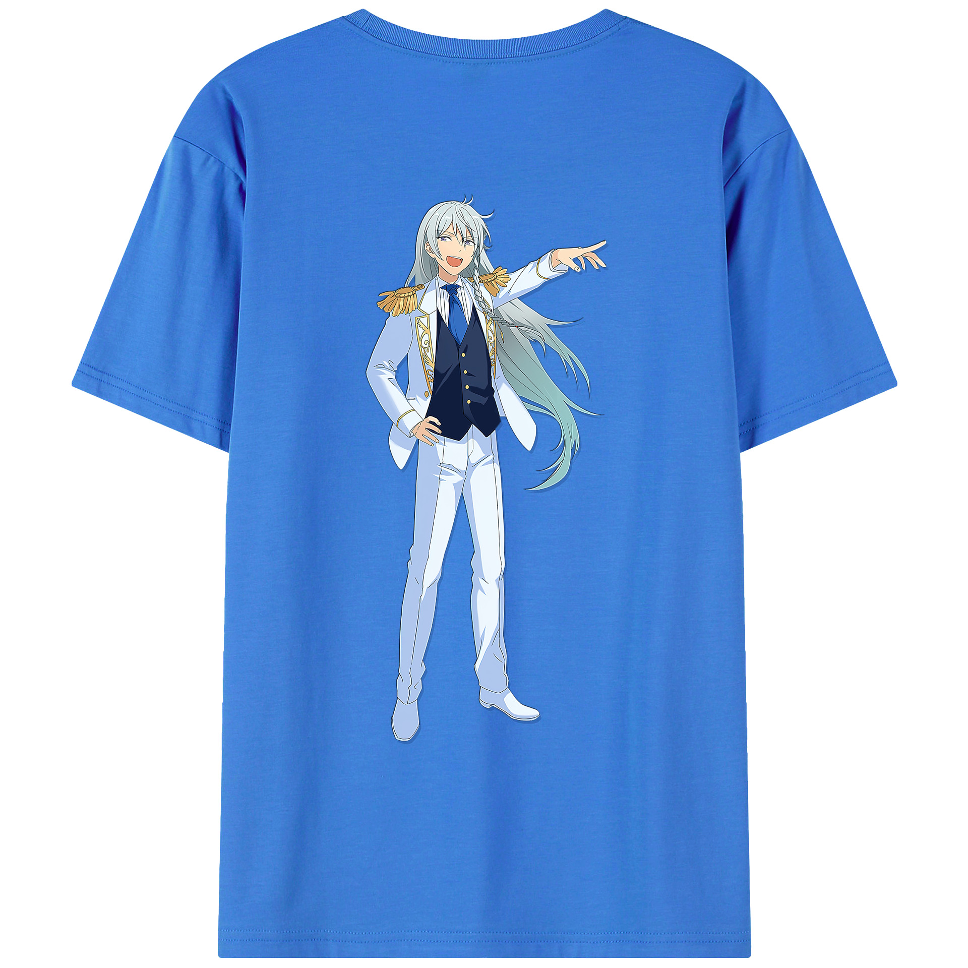 （画像用） あんさんぶるスターズ! Ensemble Stars 綿100％ メンズ半袖Tシャツ（バックプリント） 通気性