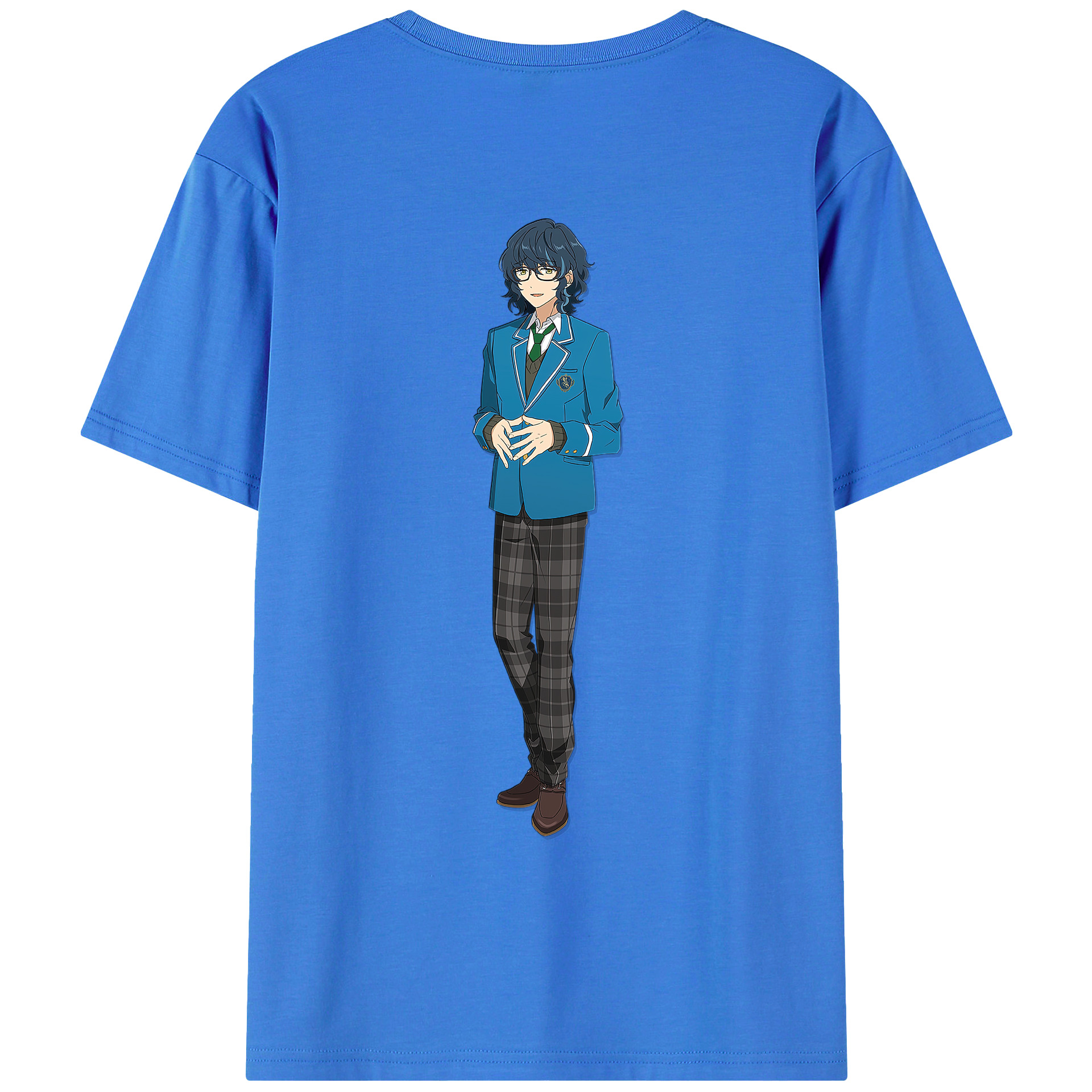 （画像用） あんさんぶるスターズ! Ensemble Stars 綿100％ メンズ半袖Tシャツ（バックプリント） 通気性