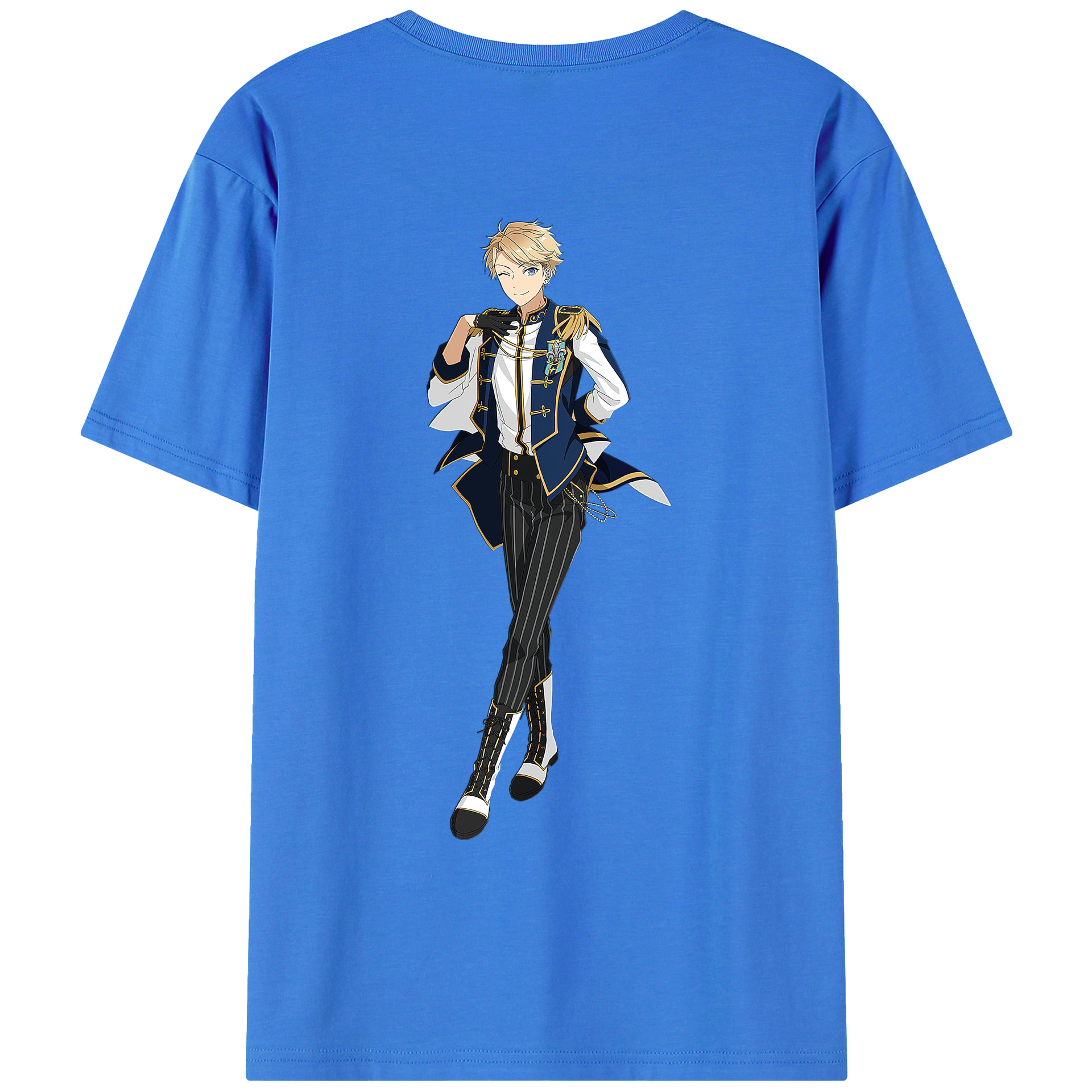 （画像用） あんさんぶるスターズ! Ensemble Stars 綿100％ メンズ半袖Tシャツ（バックプリント） 通気性