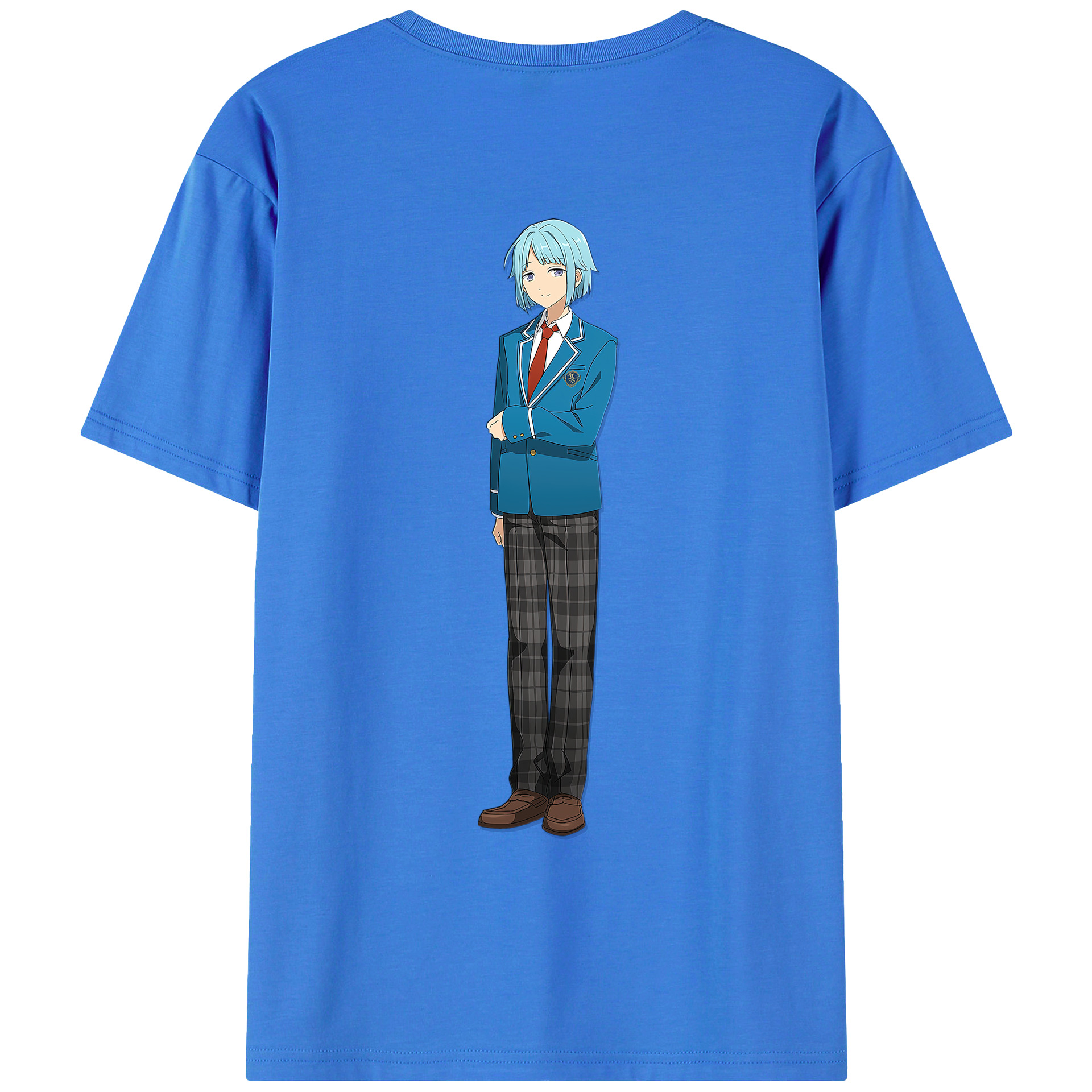 （画像用） あんさんぶるスターズ! Ensemble Stars 綿100％ メンズ半袖Tシャツ（バックプリント） 通気性