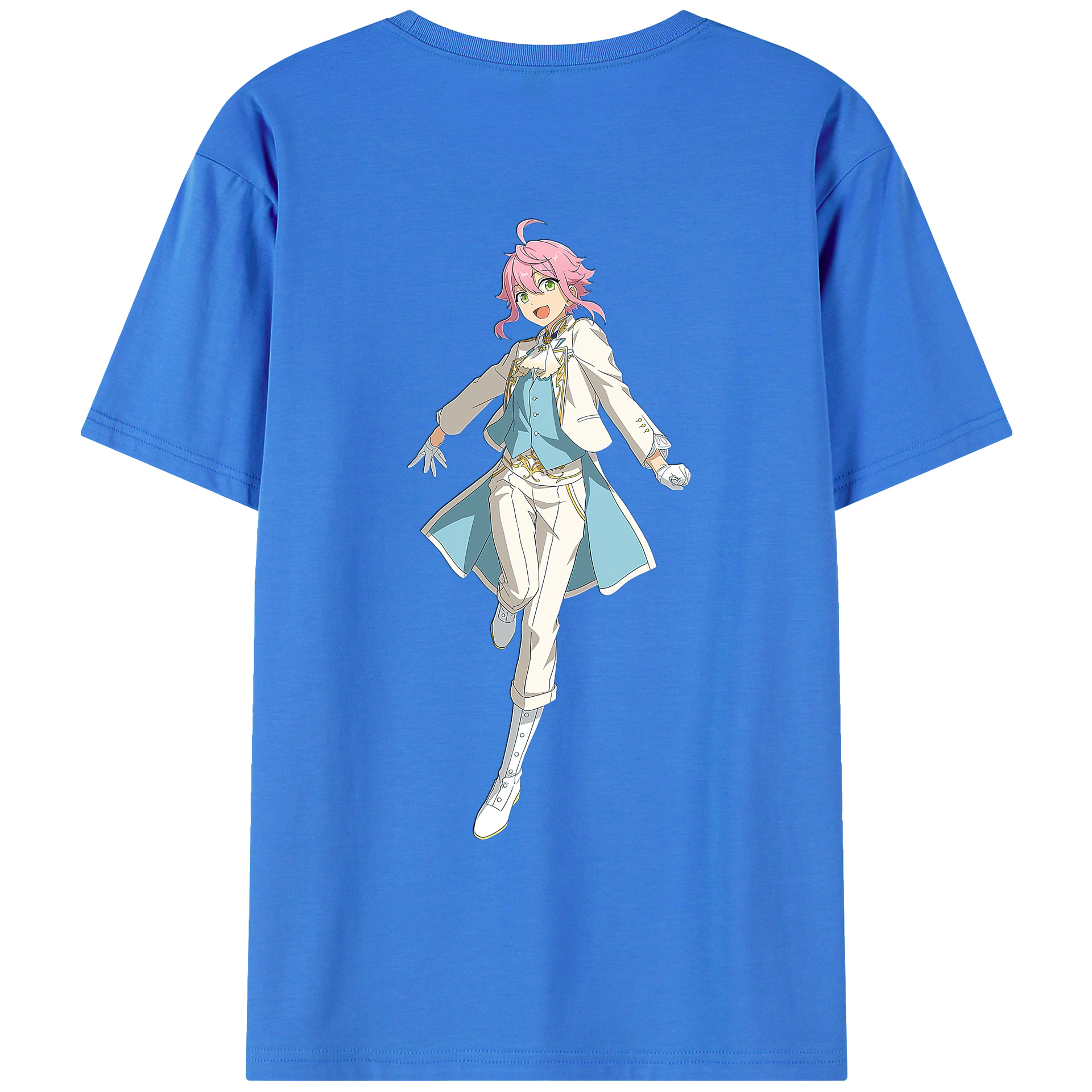 （画像用） あんさんぶるスターズ! Ensemble Stars 綿100％ メンズ半袖Tシャツ（バックプリント） 通気性