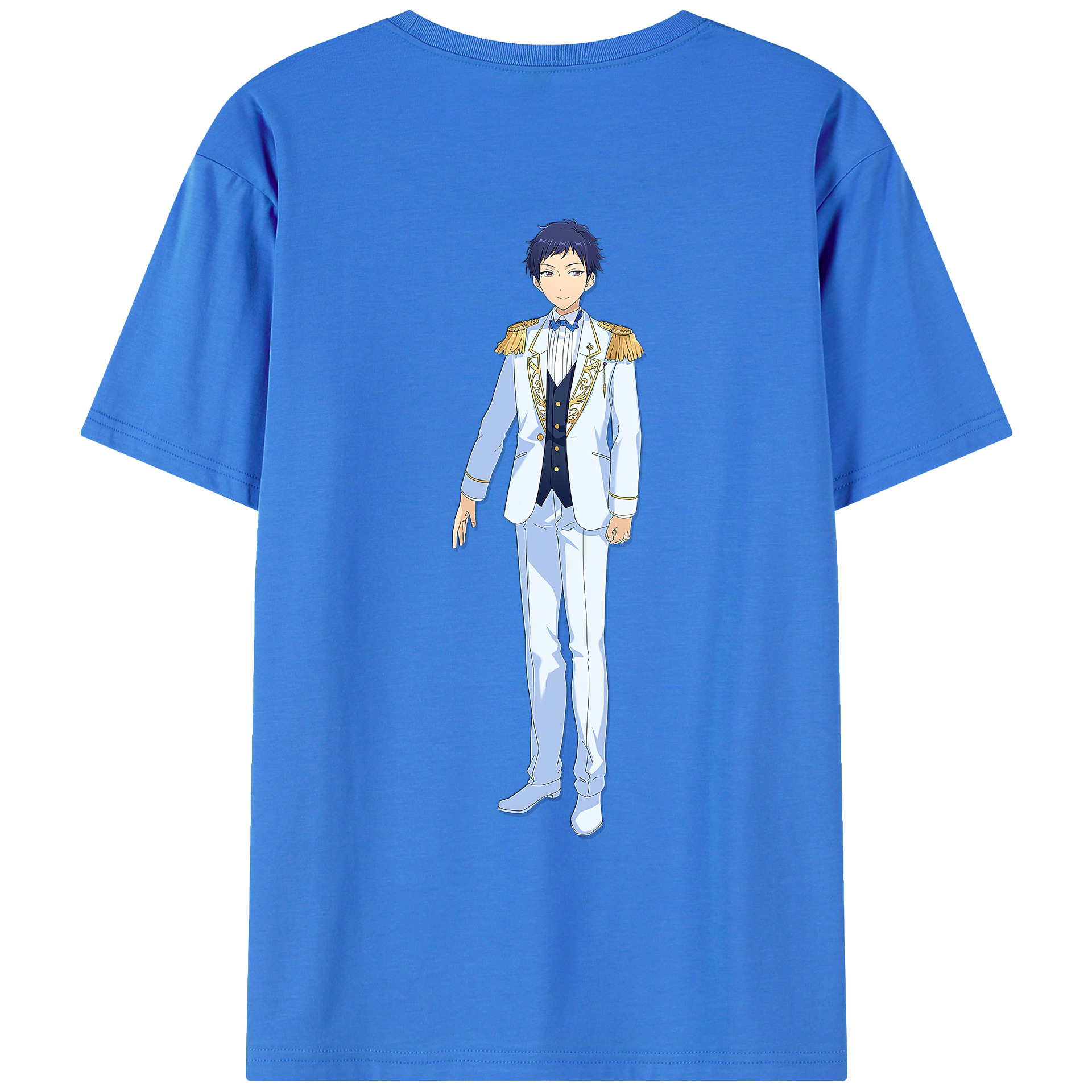 （画像用） あんさんぶるスターズ! Ensemble Stars 綿100％ メンズ半袖Tシャツ（バックプリント） 通気性