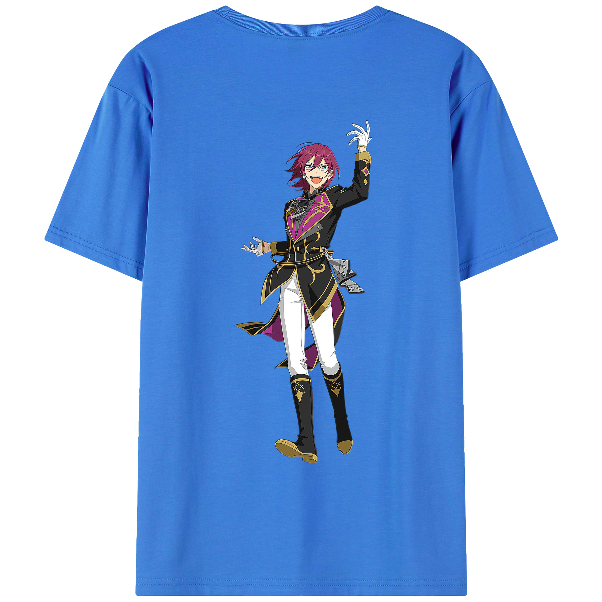 （画像用） あんさんぶるスターズ! Ensemble Stars 綿100％ メンズ半袖Tシャツ（バックプリント） 通気性