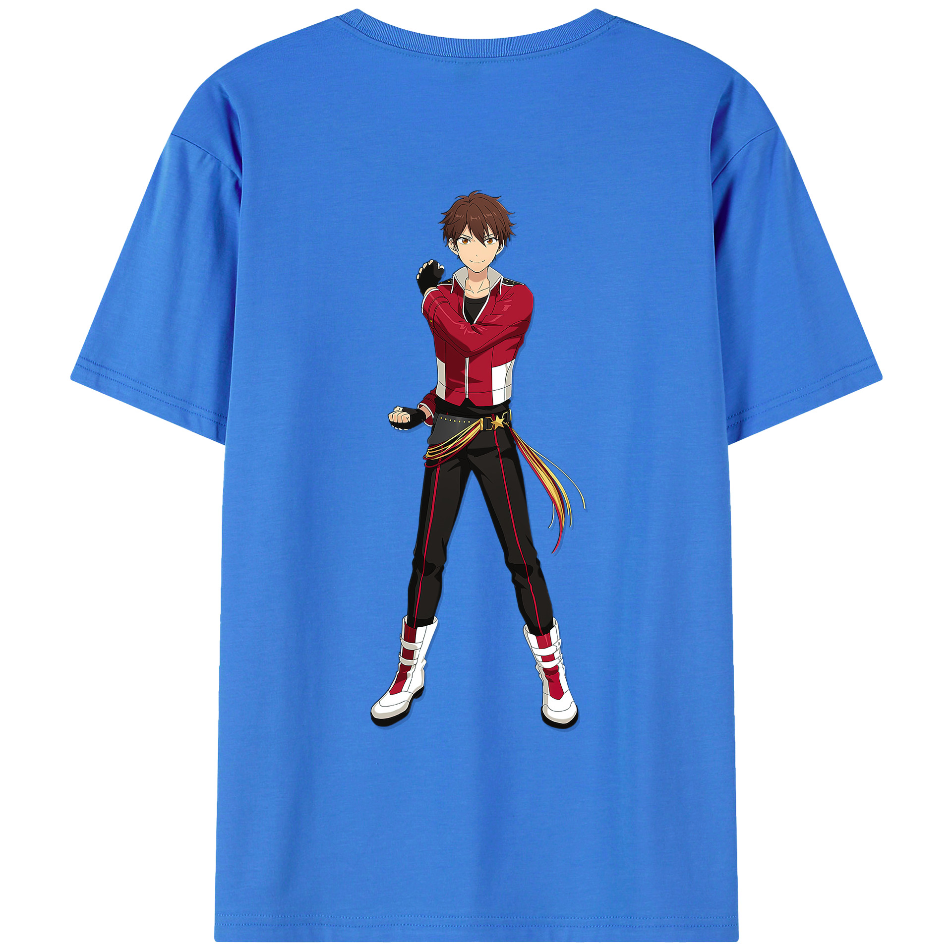 （画像用） あんさんぶるスターズ! Ensemble Stars 綿100％ メンズ半袖Tシャツ（バックプリント） 通気性