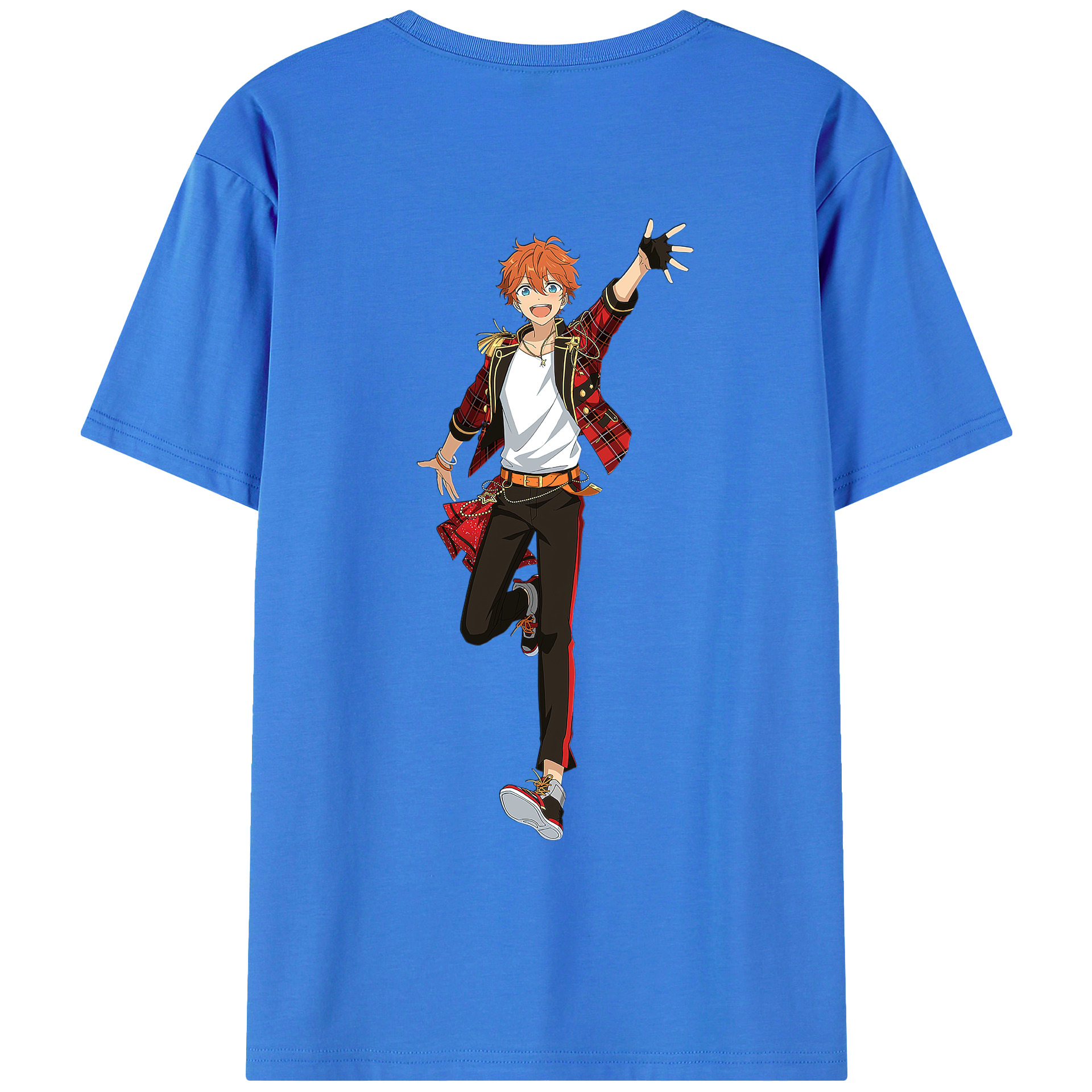 （画像用） あんさんぶるスターズ! Ensemble Stars 綿100％ メンズ半袖Tシャツ（バックプリント） 通気性