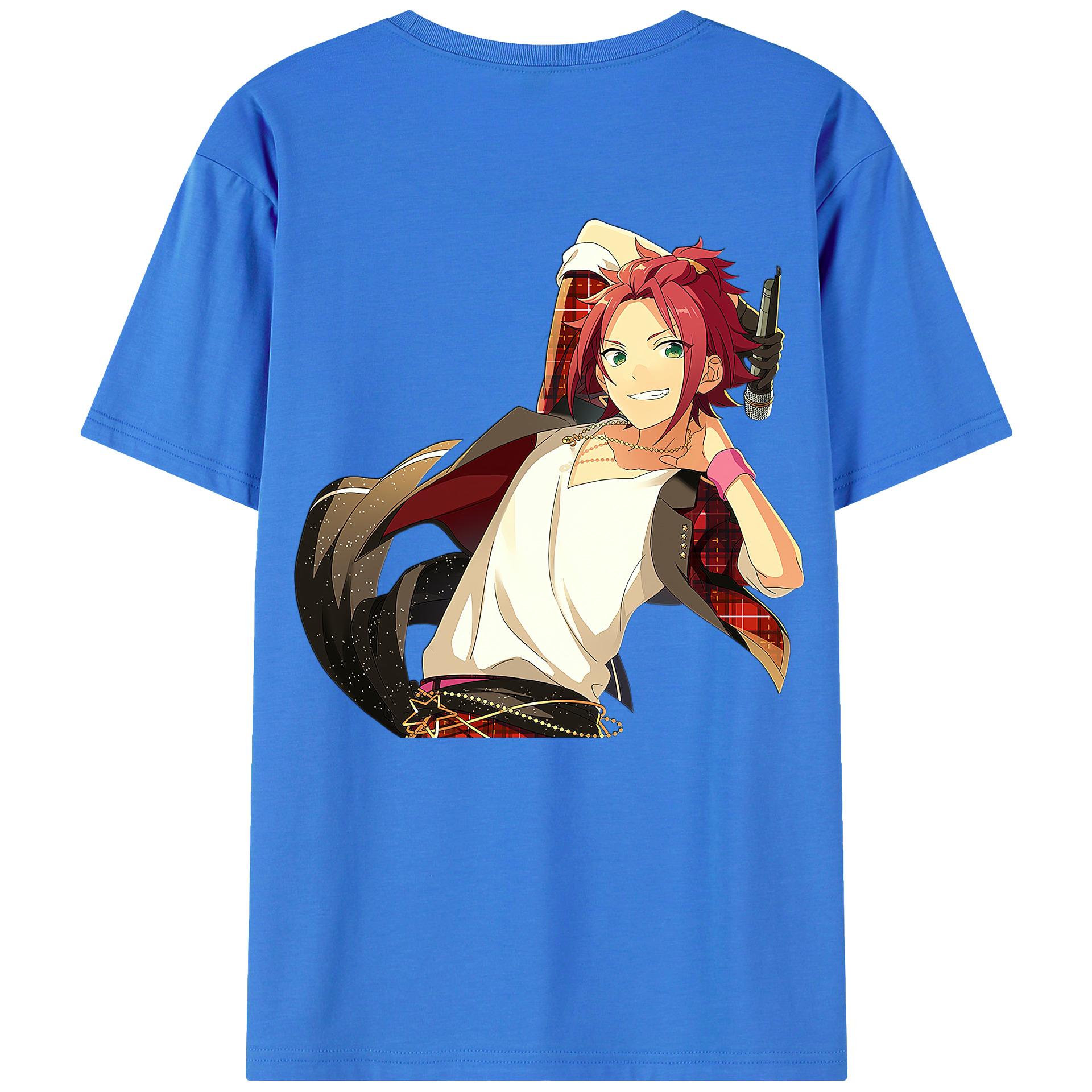 （画像用） あんさんぶるスターズ! Ensemble Stars 綿100％ メンズ半袖Tシャツ（バックプリント） 通気性