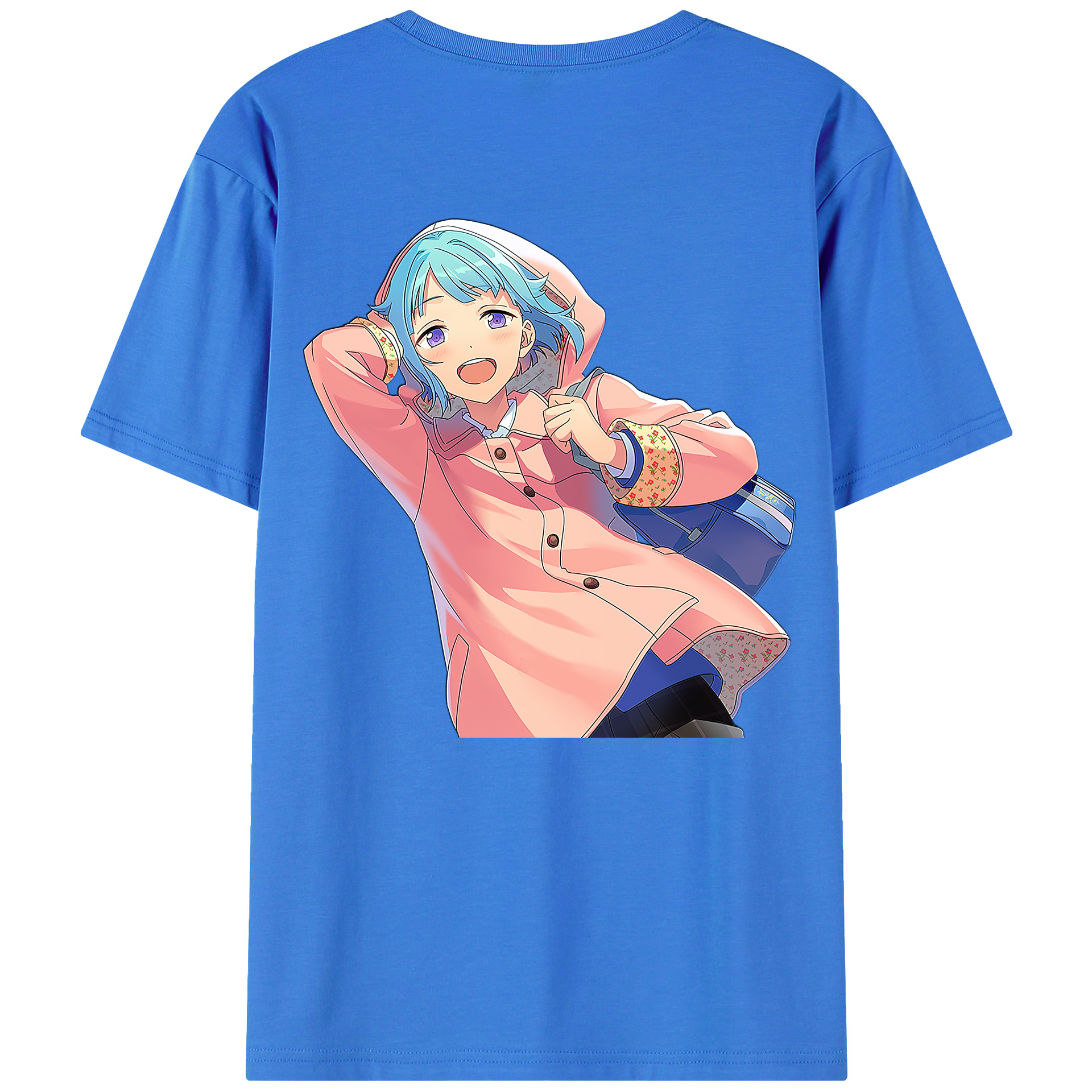 （画像用） あんさんぶるスターズ! Ensemble Stars 綿100％ メンズ半袖Tシャツ（バックプリント） 通気性