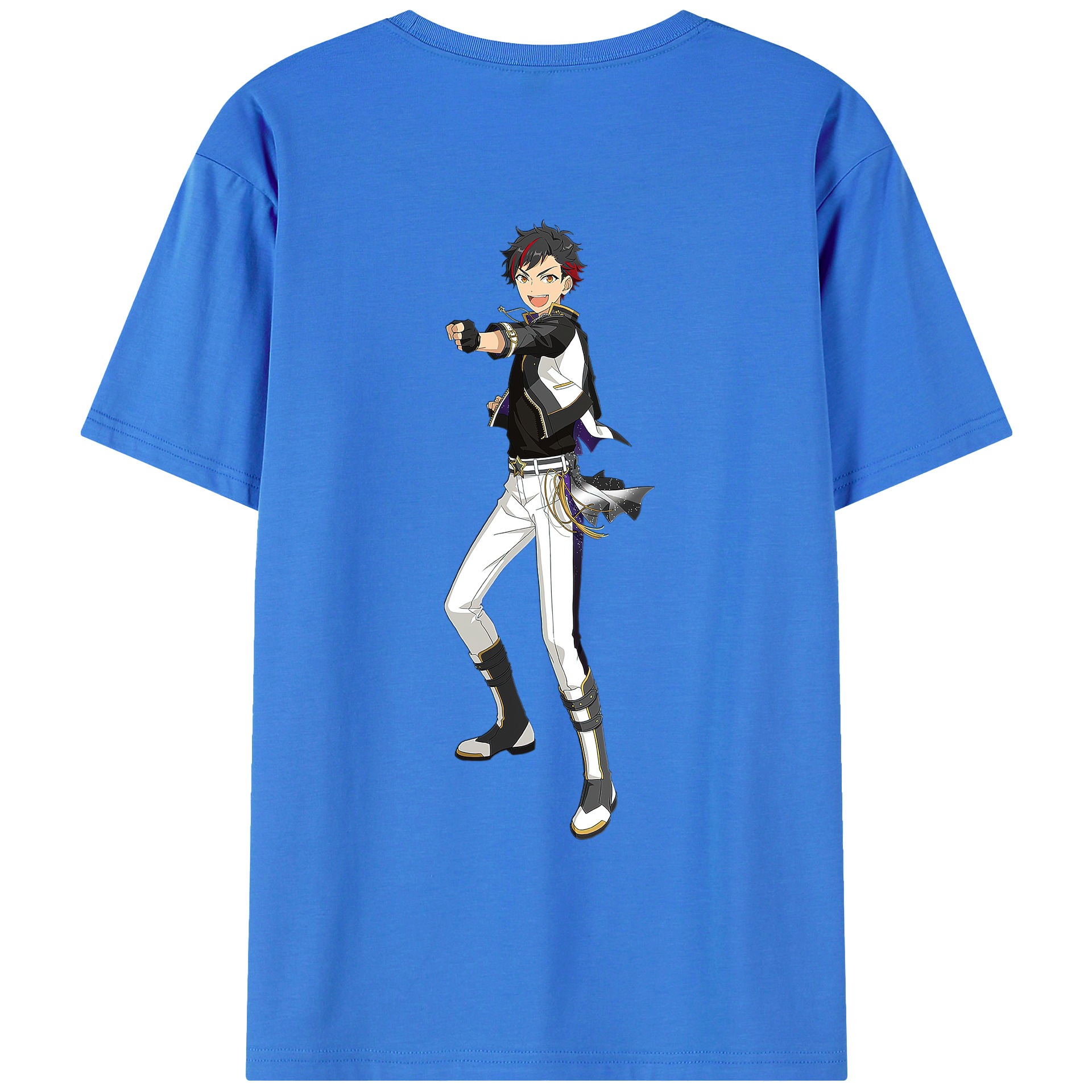 （画像用） あんさんぶるスターズ! Ensemble Stars 綿100％ メンズ半袖Tシャツ（バックプリント） 通気性