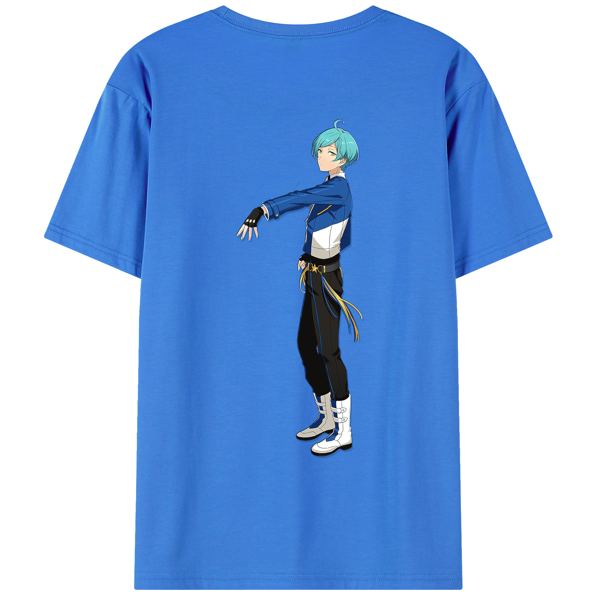 （画像用） あんさんぶるスターズ! Ensemble Stars 綿100％ メンズ半袖Tシャツ（バックプリント） 通気性