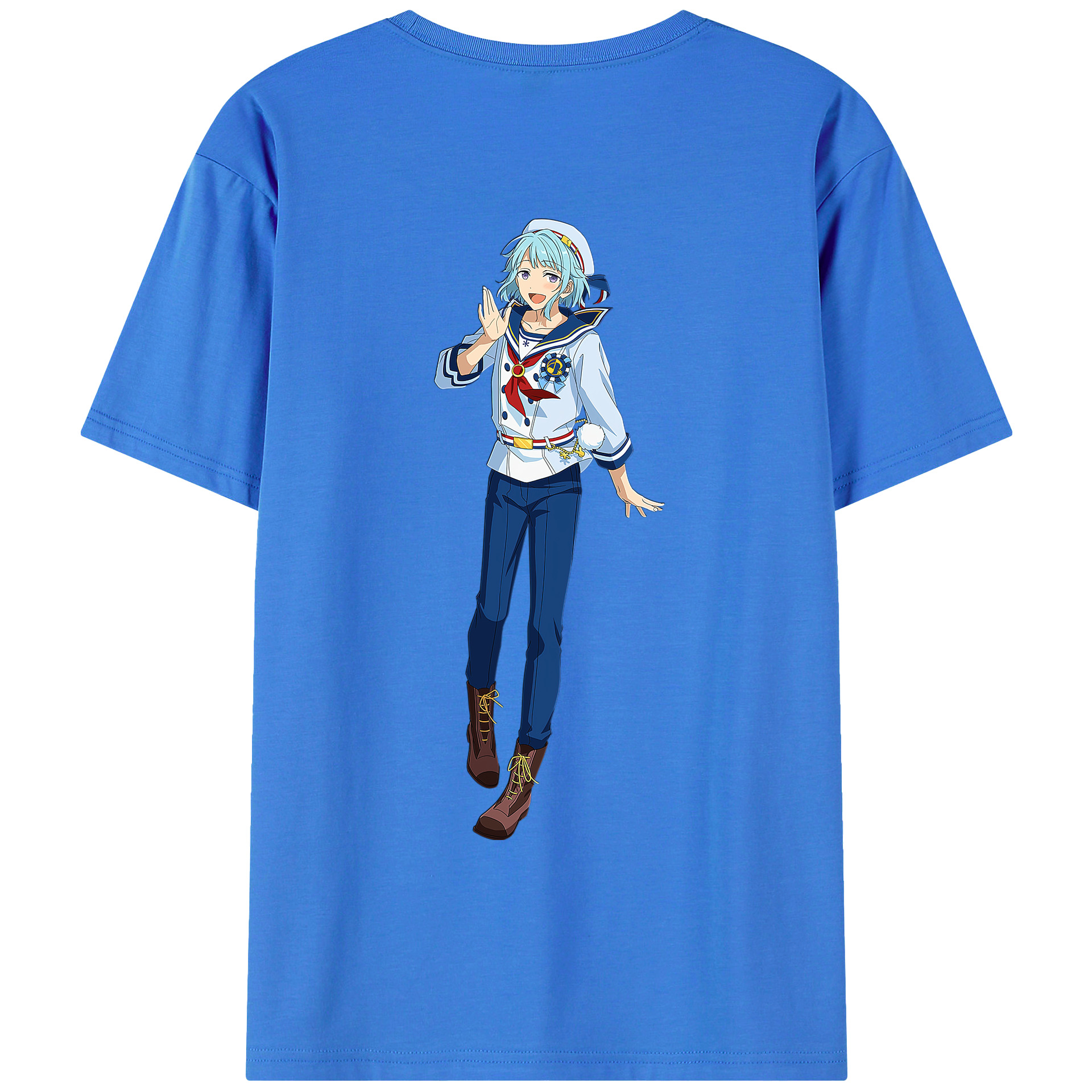 （画像用） あんさんぶるスターズ! Ensemble Stars 綿100％ メンズ半袖Tシャツ（バックプリント） 通気性
