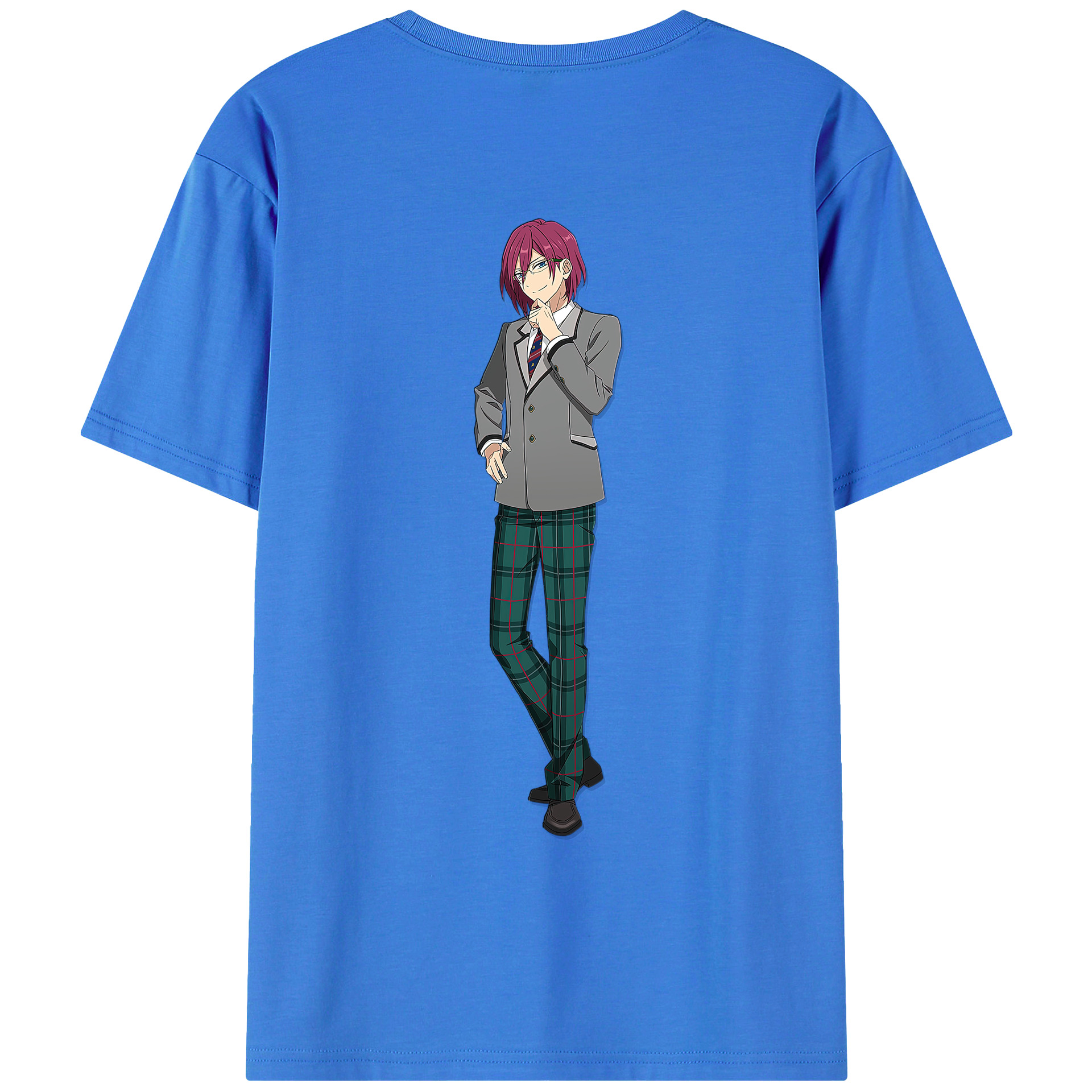 （画像用） あんさんぶるスターズ! Ensemble Stars 綿100％ メンズ半袖Tシャツ（バックプリント） 通気性