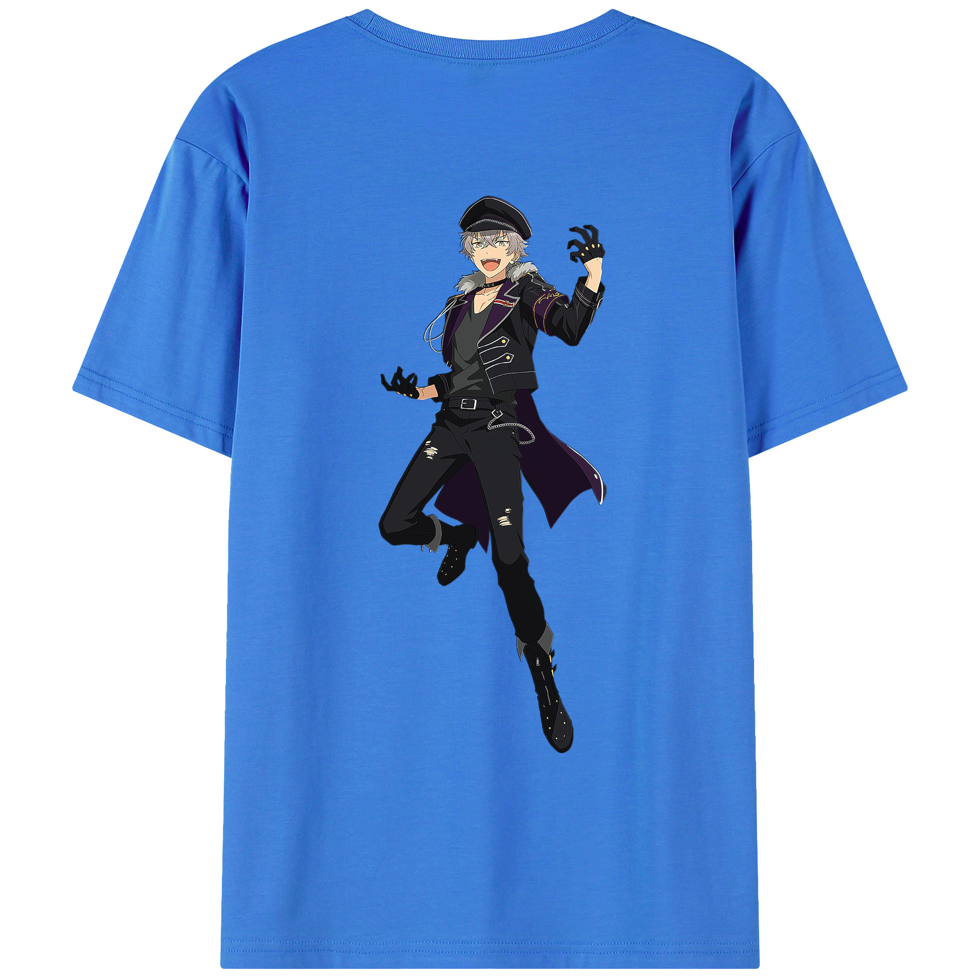 （画像用） あんさんぶるスターズ! Ensemble Stars 綿100％ メンズ半袖Tシャツ（バックプリント） 通気性
