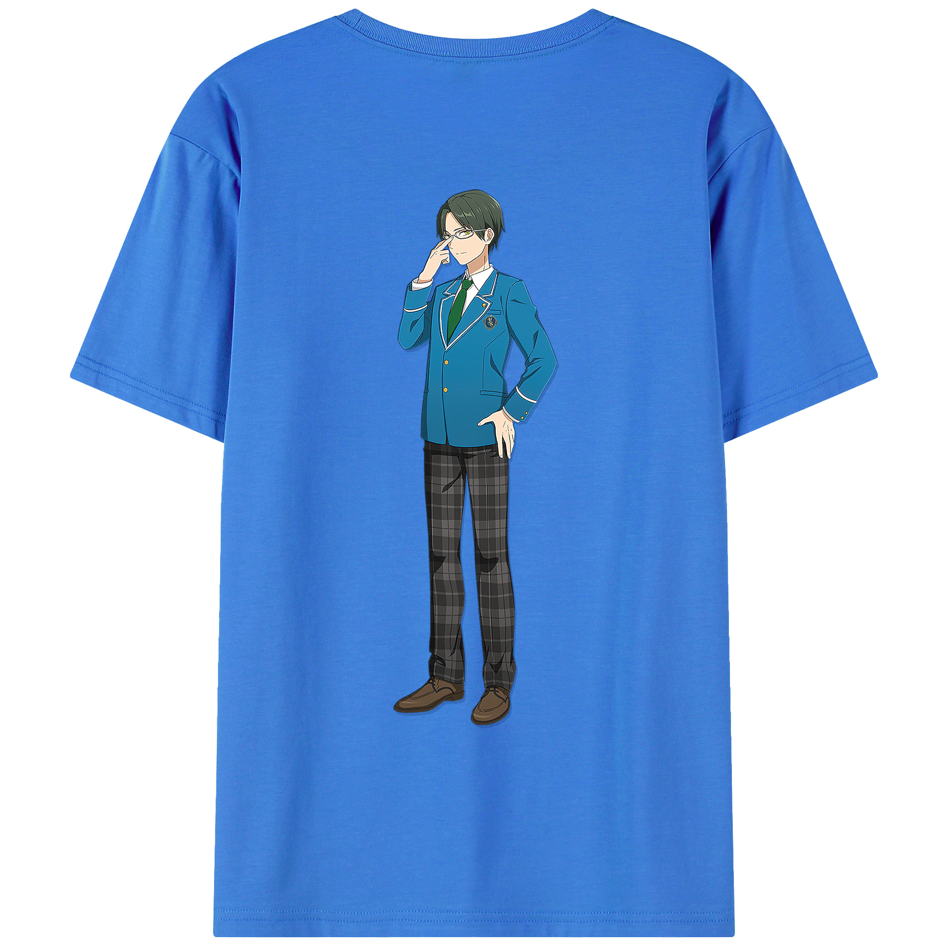 （画像用） あんさんぶるスターズ! Ensemble Stars 綿100％ メンズ半袖Tシャツ（バックプリント） 通気性