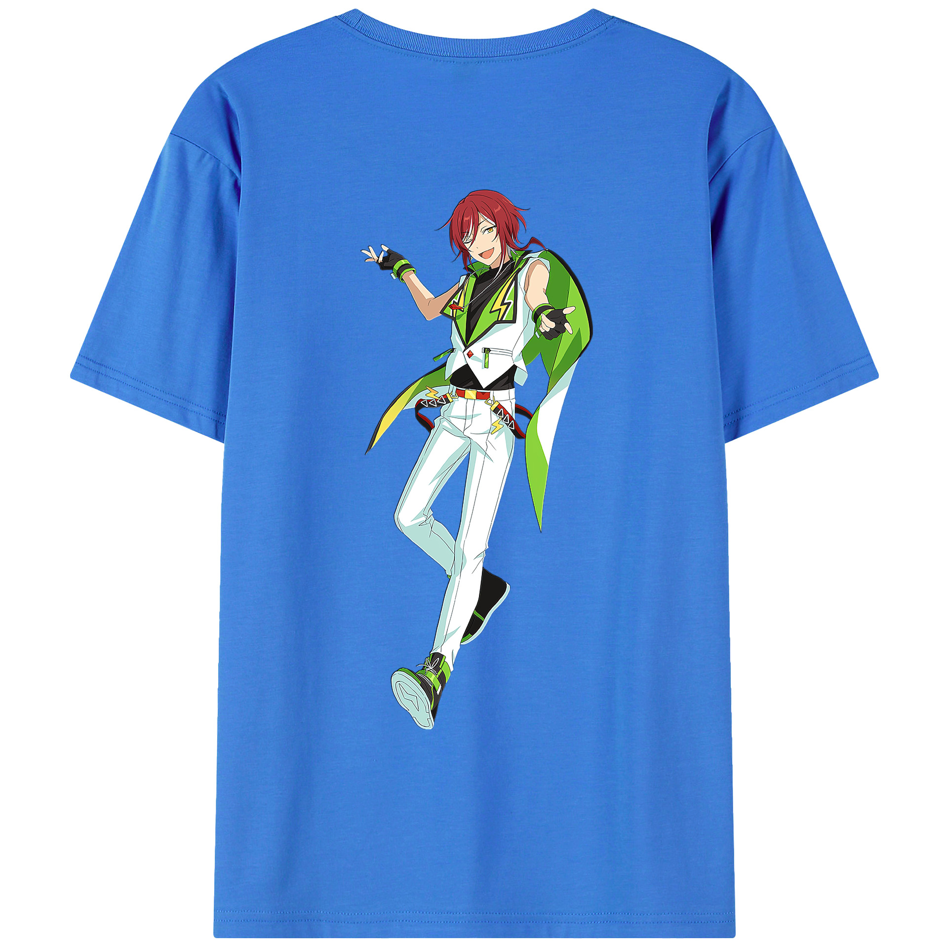 （画像用） あんさんぶるスターズ! Ensemble Stars 綿100％ メンズ半袖Tシャツ（バックプリント） 通気性