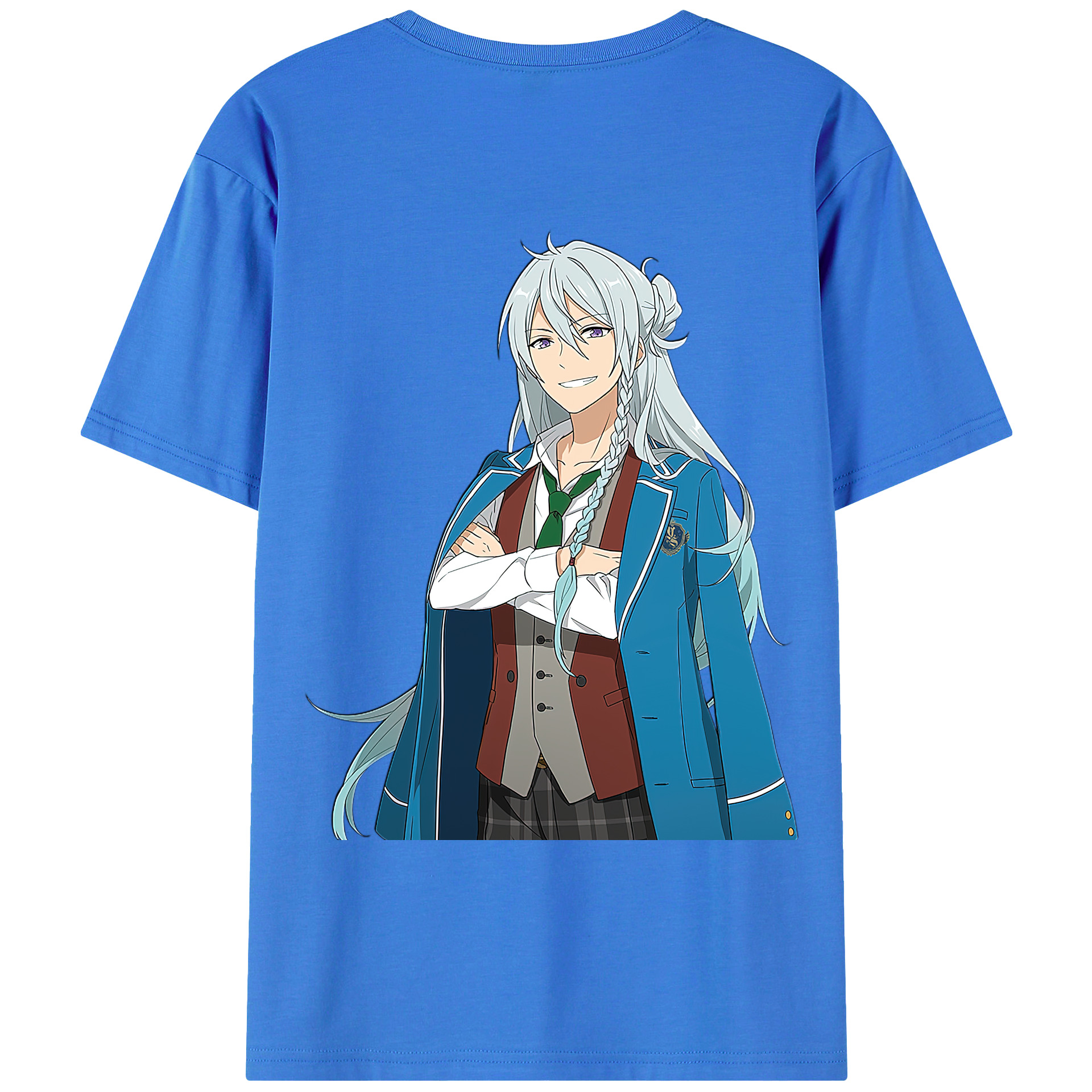 （画像用） あんさんぶるスターズ! Ensemble Stars 綿100％ メンズ半袖Tシャツ（バックプリント） 通気性