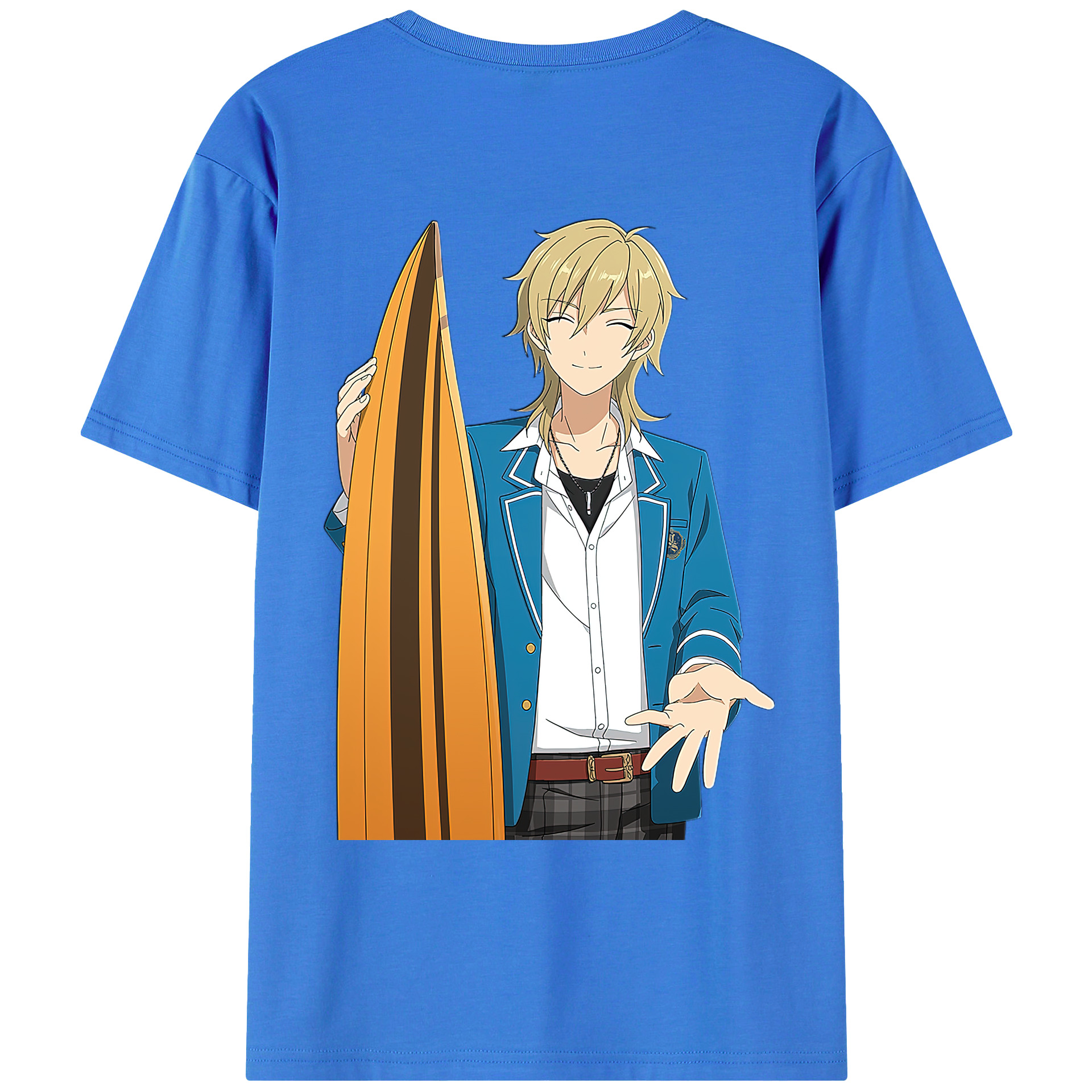 （画像用） あんさんぶるスターズ! Ensemble Stars 綿100％ メンズ半袖Tシャツ（バックプリント） 通気性