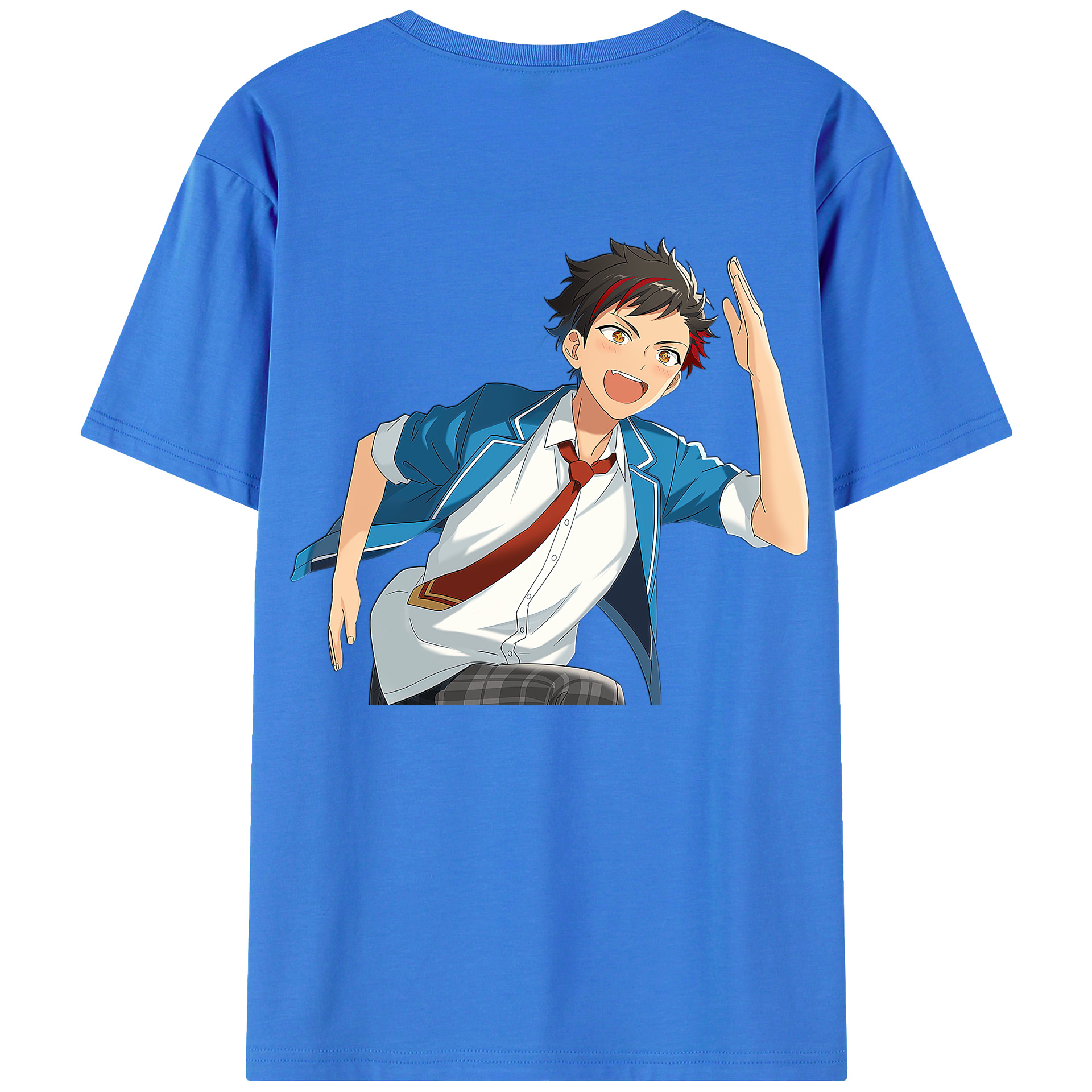 （画像用） あんさんぶるスターズ! Ensemble Stars 綿100％ メンズ半袖Tシャツ（バックプリント） 通気性