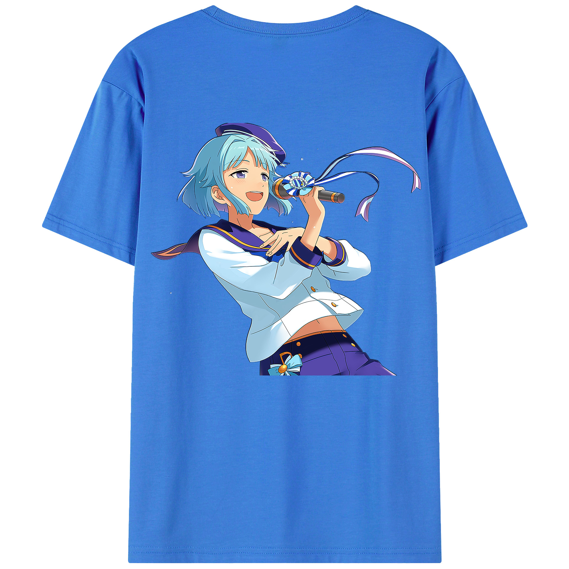 （画像用） あんさんぶるスターズ! Ensemble Stars 綿100％ メンズ半袖Tシャツ（バックプリント） 通気性