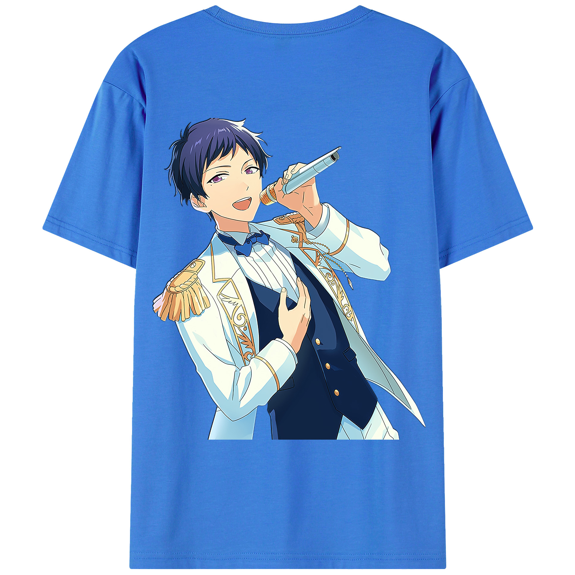 （画像用） あんさんぶるスターズ! Ensemble Stars 綿100％ メンズ半袖Tシャツ（バックプリント） 通気性