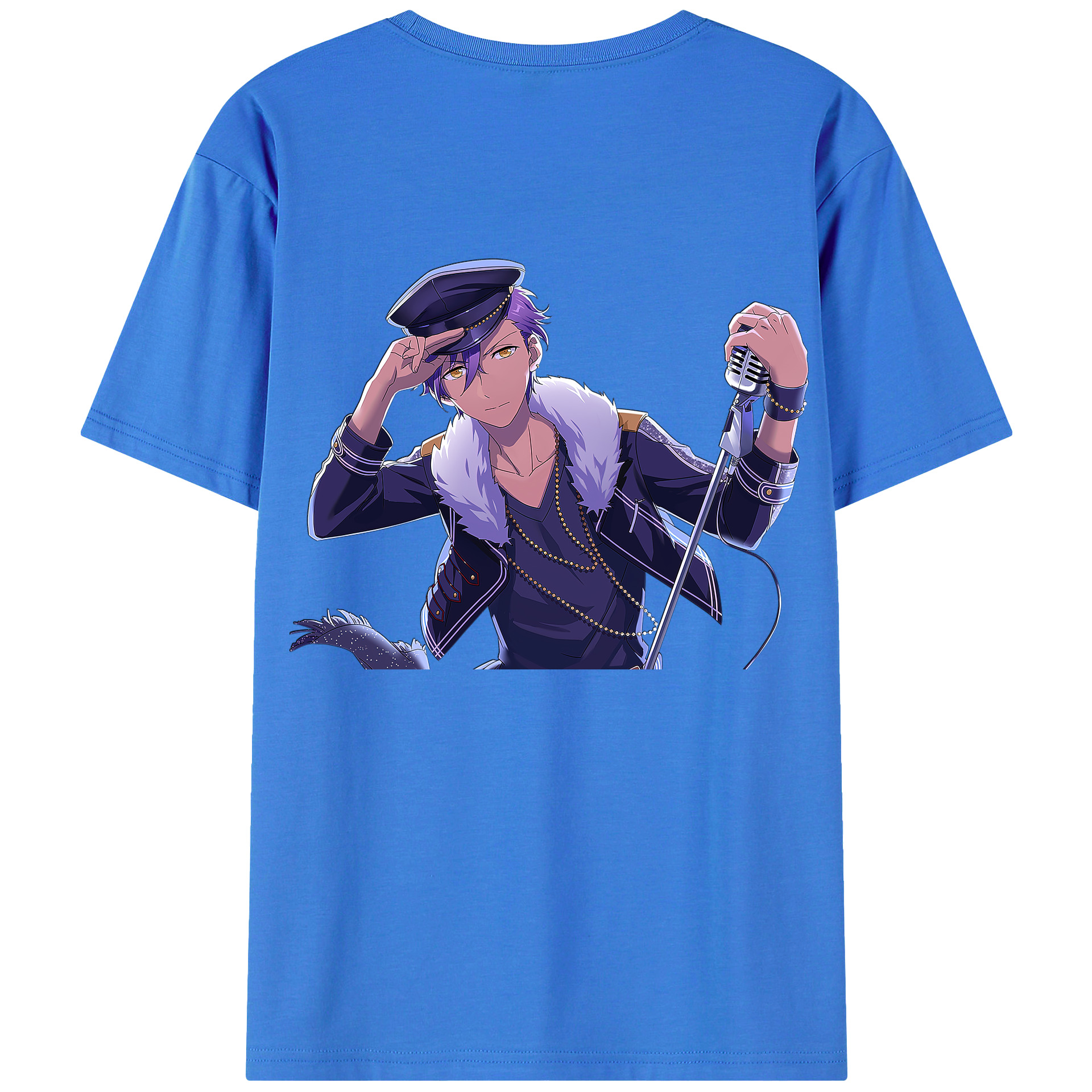 （画像用） あんさんぶるスターズ! Ensemble Stars 綿100％ メンズ半袖Tシャツ（バックプリント） 通気性