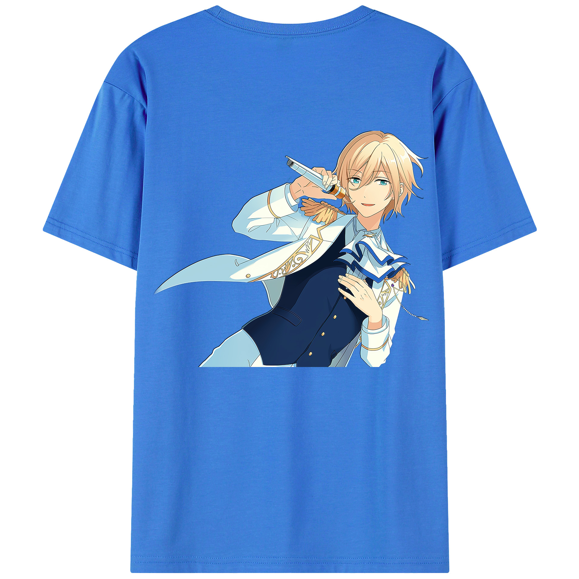 （画像用） あんさんぶるスターズ! Ensemble Stars 綿100％ メンズ半袖Tシャツ（バックプリント） 通気性