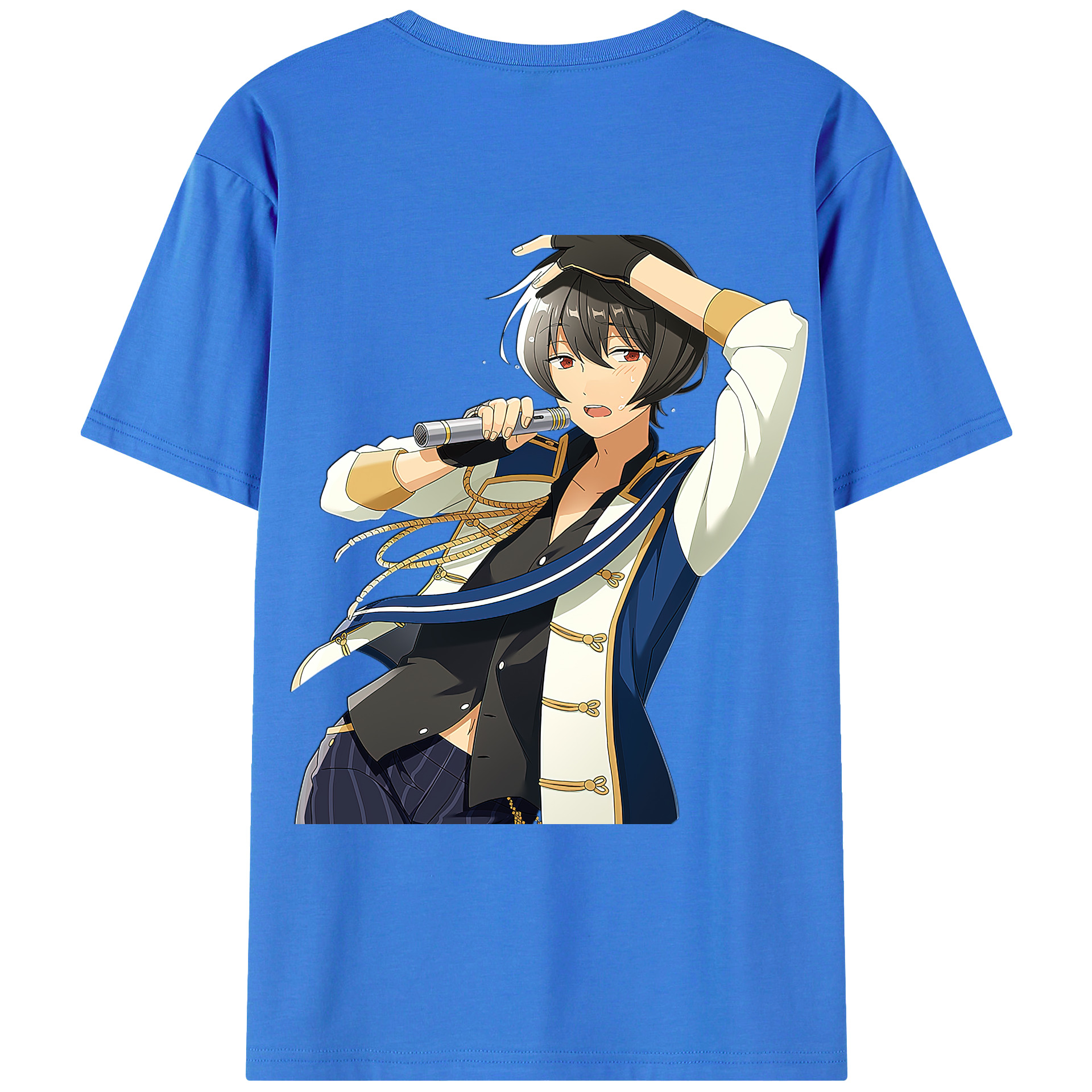 （画像用） あんさんぶるスターズ! Ensemble Stars 綿100％ メンズ半袖Tシャツ（バックプリント） 通気性