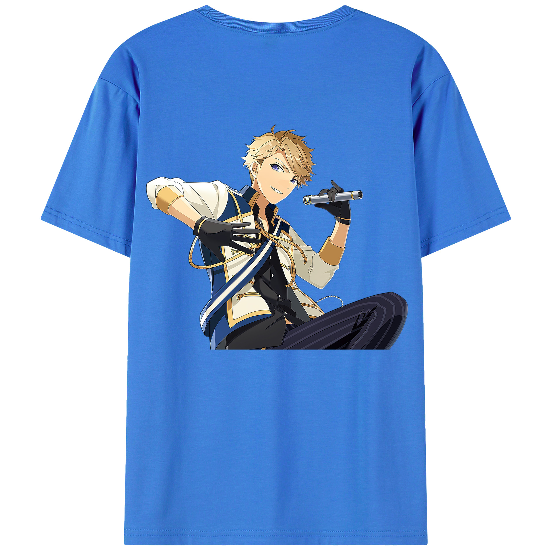 （画像用） あんさんぶるスターズ! Ensemble Stars 綿100％ メンズ半袖Tシャツ（バックプリント） 通気性