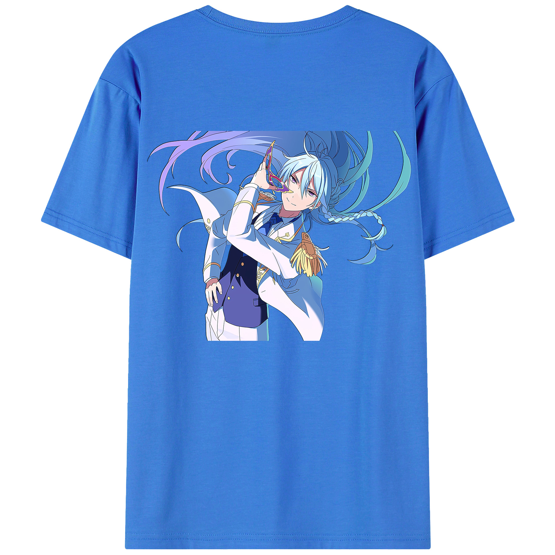 （画像用） あんさんぶるスターズ! Ensemble Stars 綿100％ メンズ半袖Tシャツ（バックプリント） 通気性