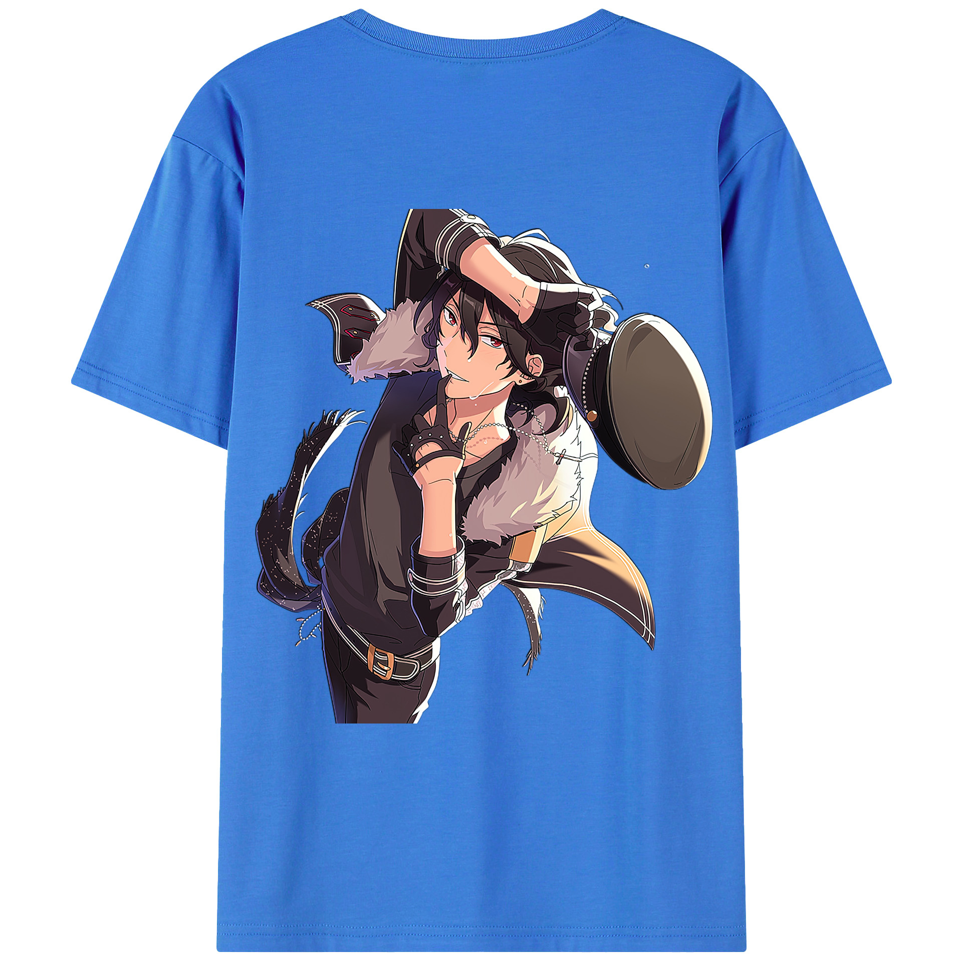 （画像用） あんさんぶるスターズ! Ensemble Stars 綿100％ メンズ半袖Tシャツ（バックプリント） 通気性