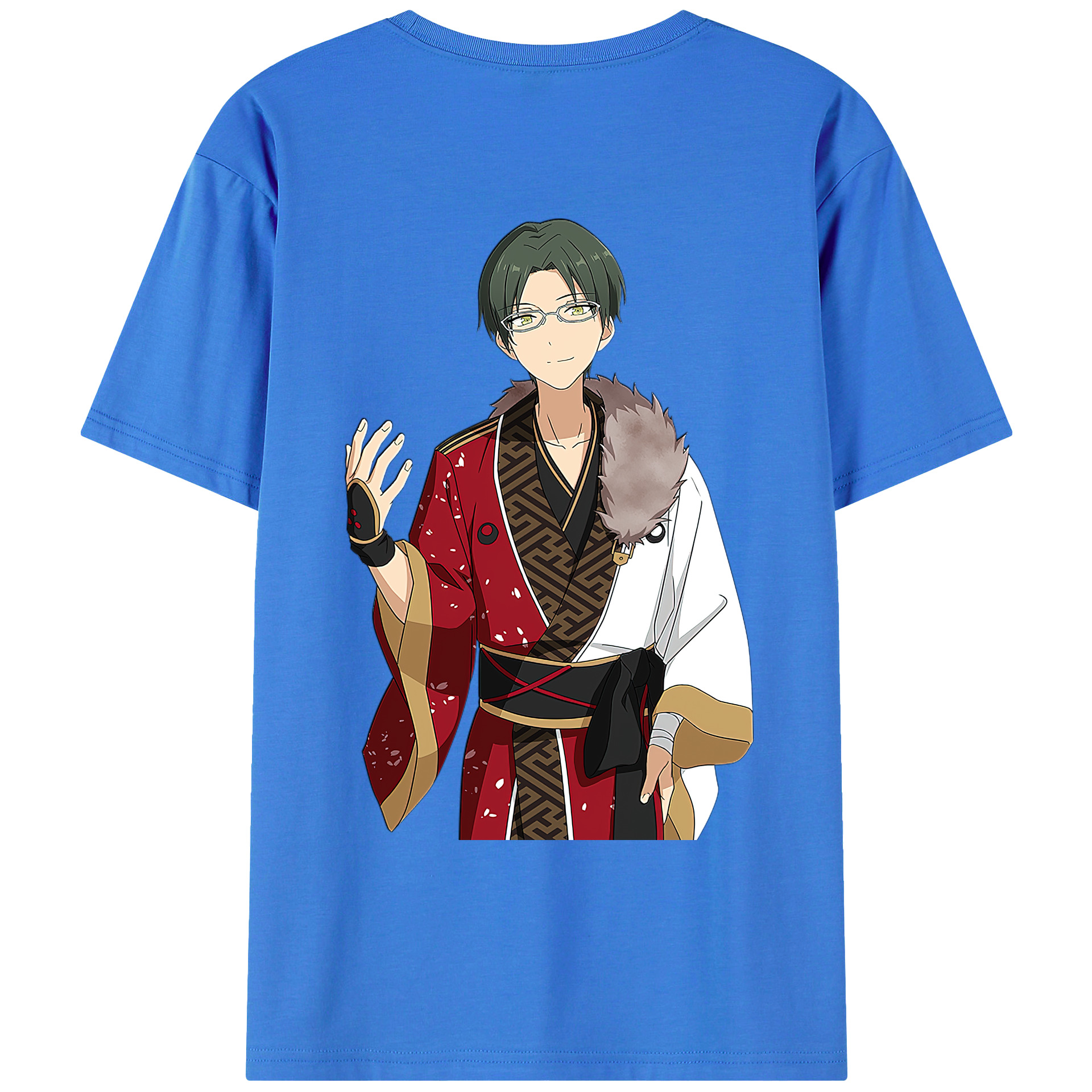 （画像用） あんさんぶるスターズ! Ensemble Stars 綿100％ メンズ半袖Tシャツ（バックプリント） 通気性