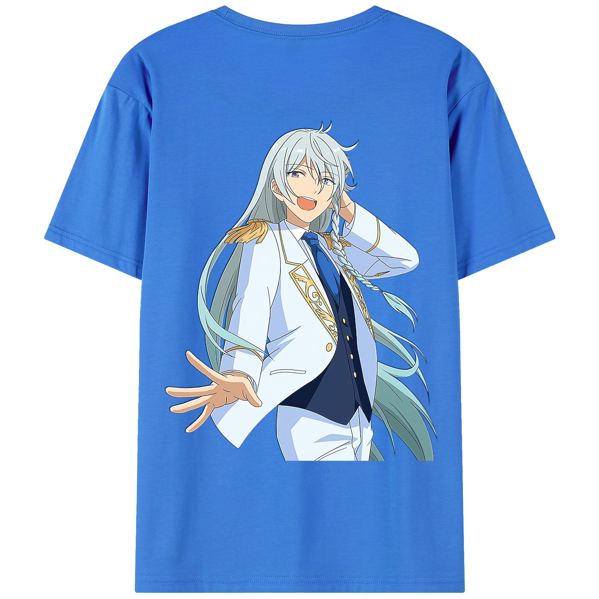 （画像用） あんさんぶるスターズ! Ensemble Stars 綿100％ メンズ半袖Tシャツ（バックプリント） 通気性