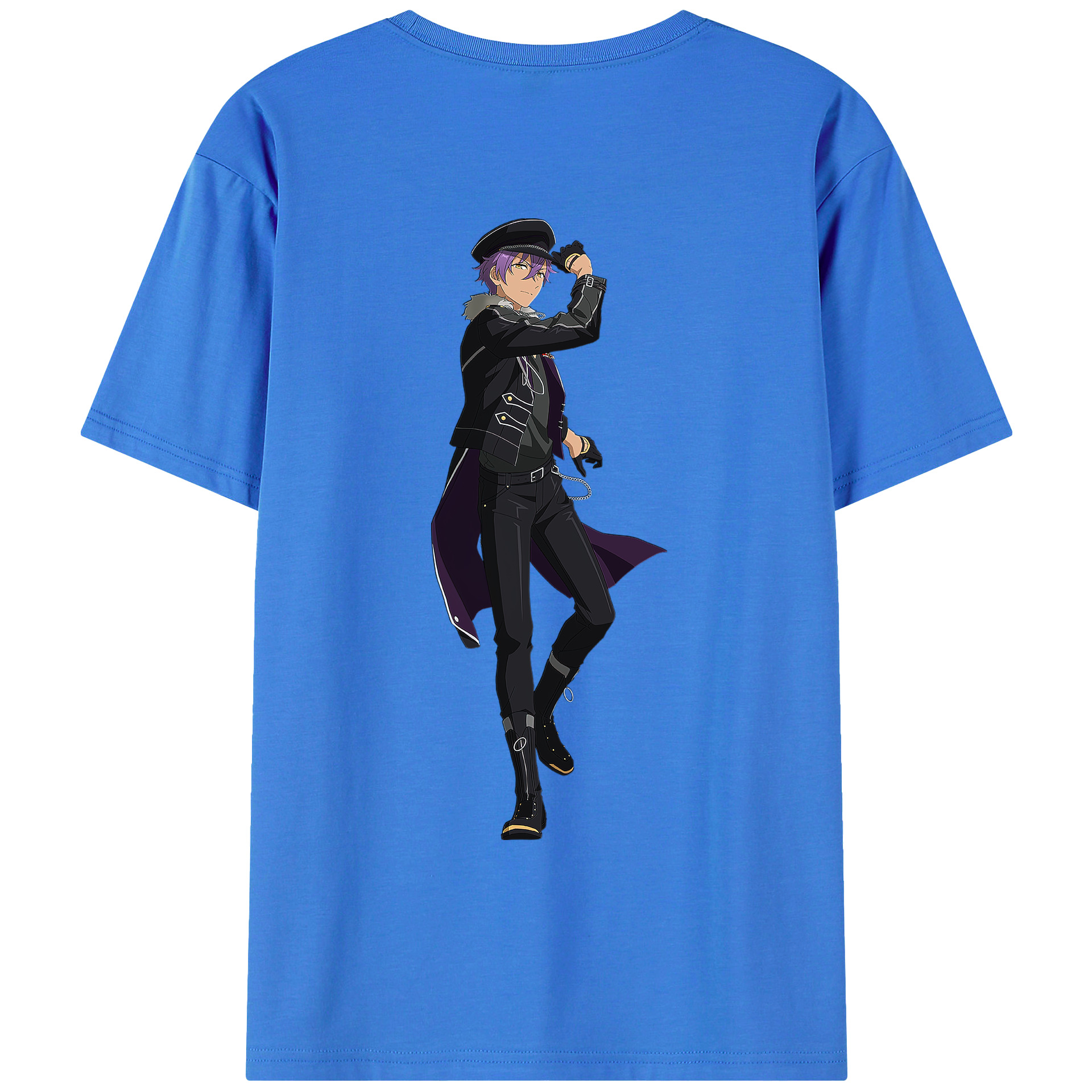 （画像用） あんさんぶるスターズ! Ensemble Stars 綿100％ メンズ半袖Tシャツ（バックプリント） 通気性