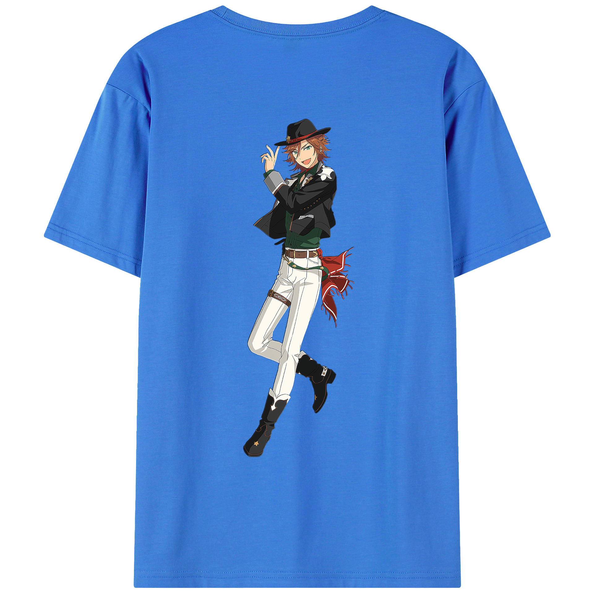 （画像用） あんさんぶるスターズ! Ensemble Stars 綿100％ メンズ半袖Tシャツ（バックプリント） 通気性