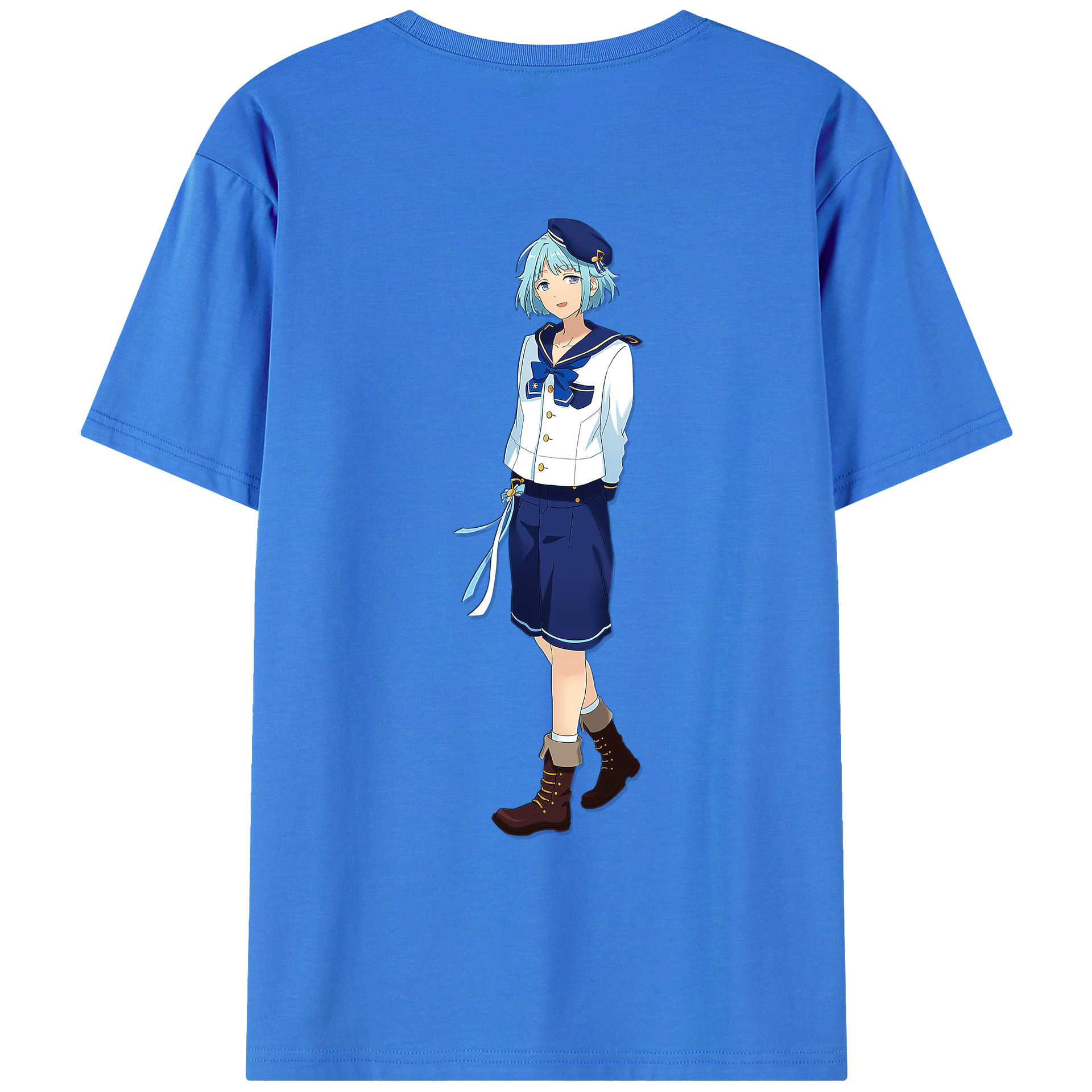 （画像用） あんさんぶるスターズ! Ensemble Stars 綿100％ メンズ半袖Tシャツ（バックプリント） 通気性
