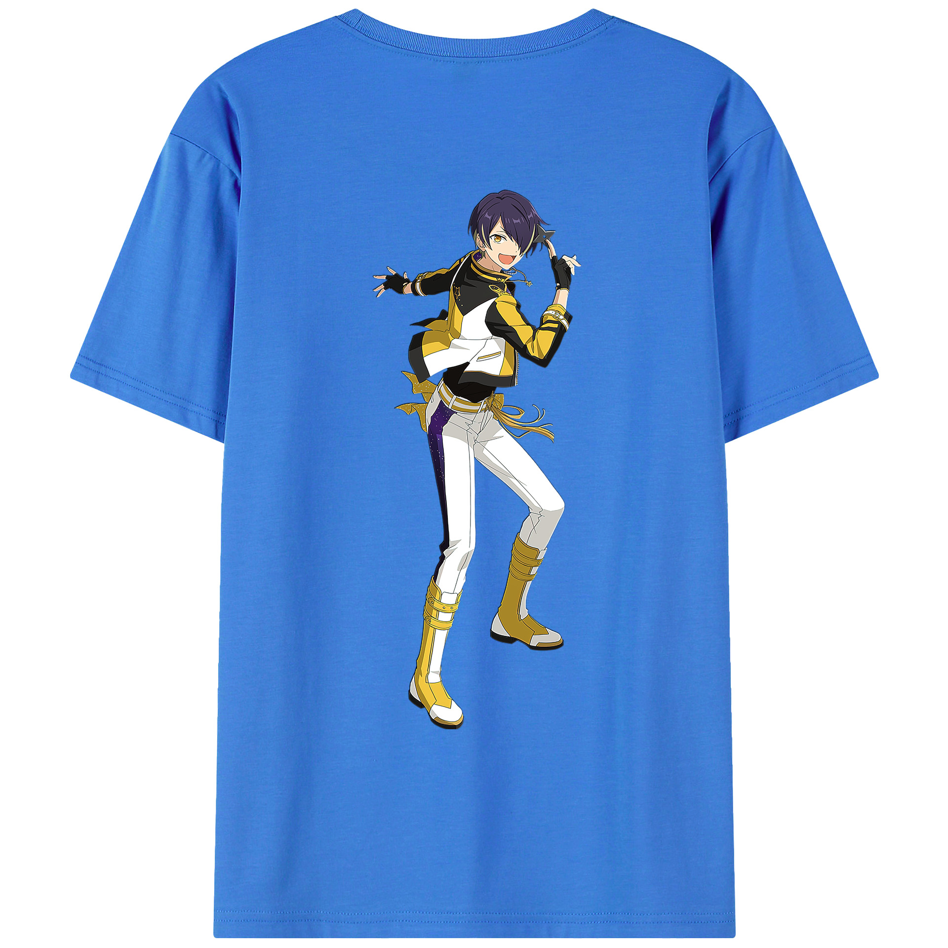 （画像用） あんさんぶるスターズ! Ensemble Stars 綿100％ メンズ半袖Tシャツ（バックプリント） 通気性