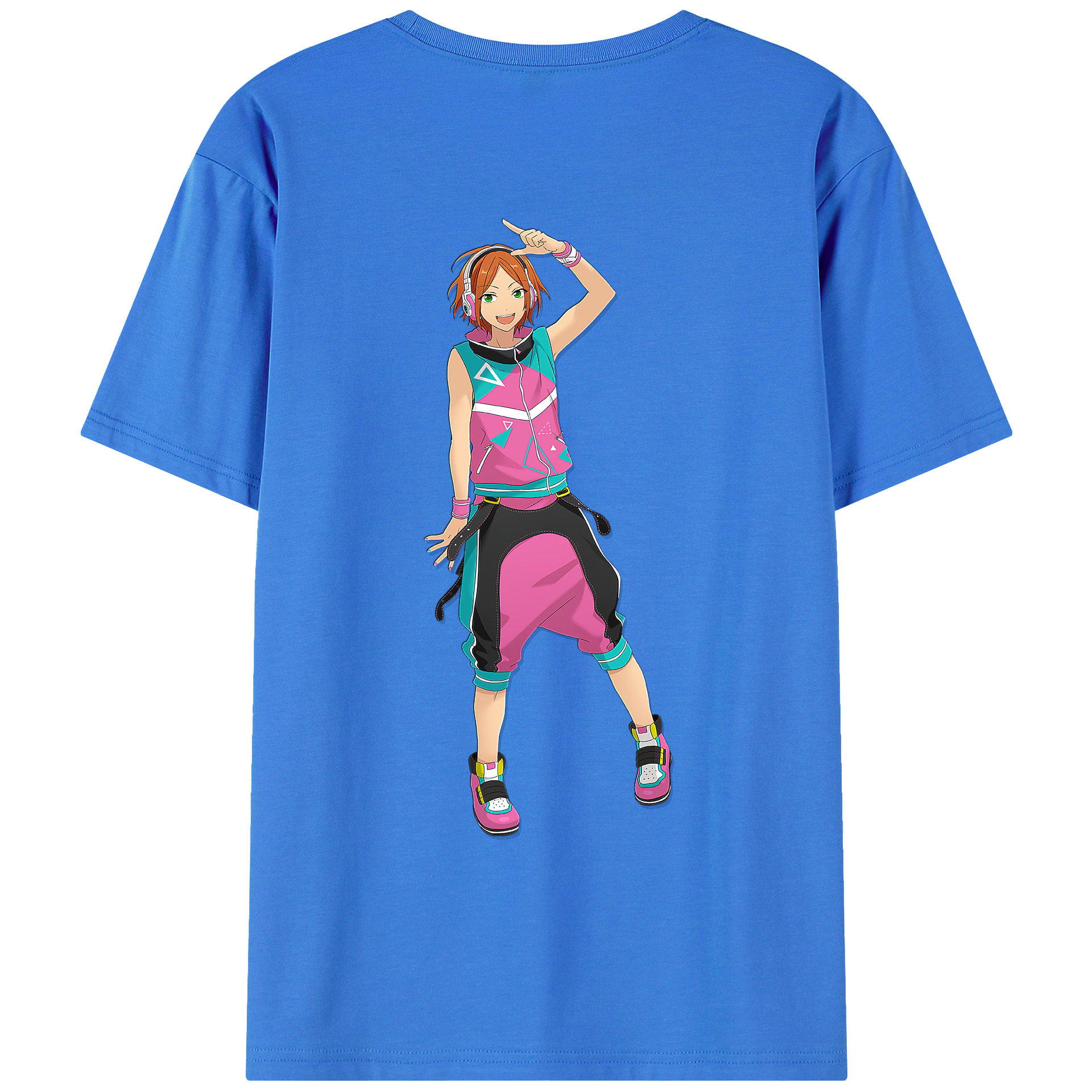 （画像用） あんさんぶるスターズ! Ensemble Stars 綿100％ メンズ半袖Tシャツ（バックプリント） 通気性