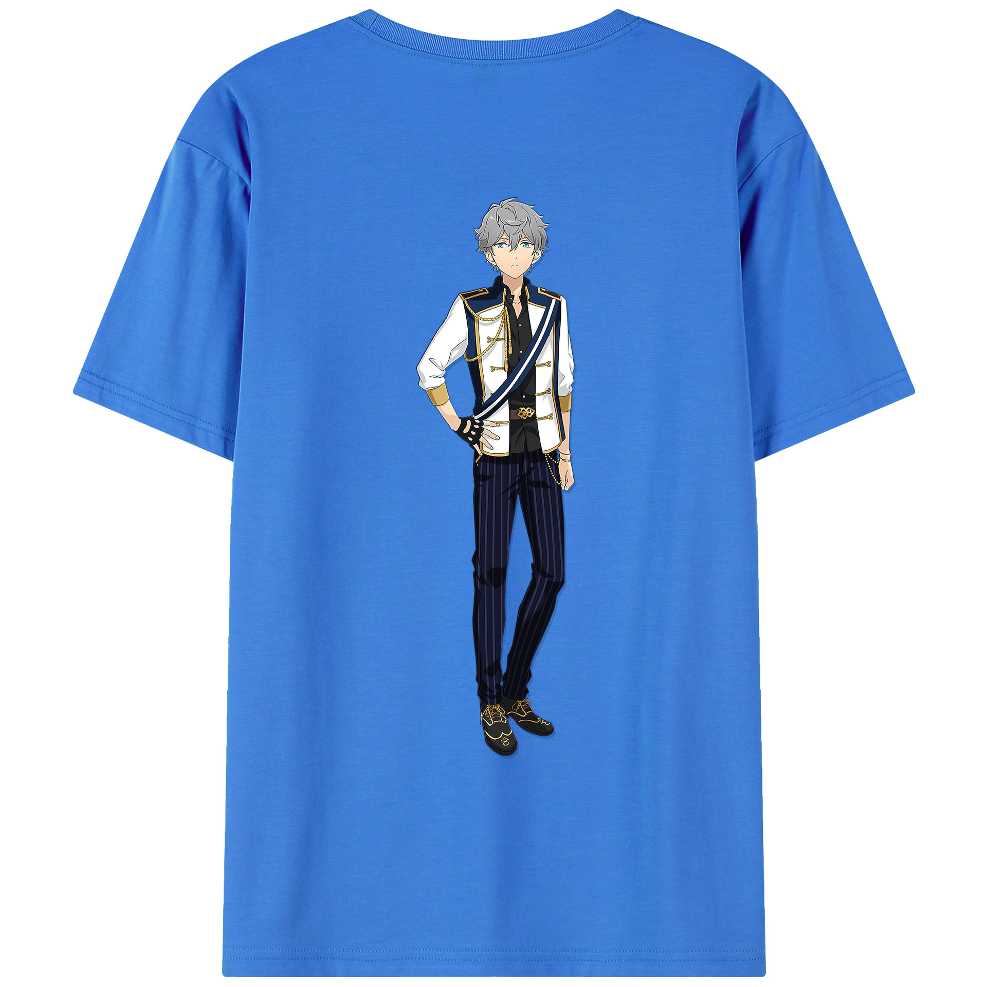 （画像用） あんさんぶるスターズ! Ensemble Stars 綿100％ メンズ半袖Tシャツ（バックプリント） 通気性