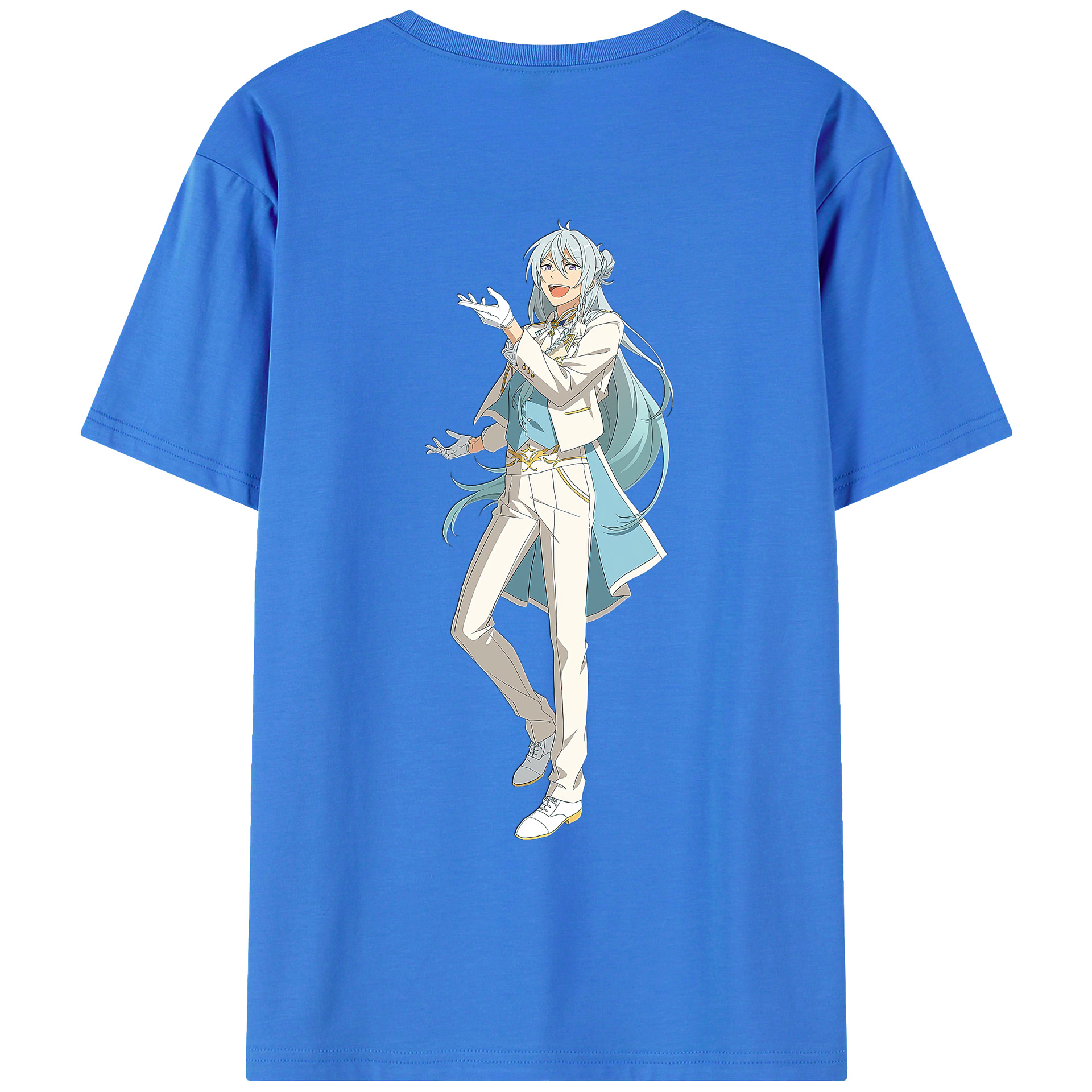 （画像用） あんさんぶるスターズ! Ensemble Stars 綿100％ メンズ半袖Tシャツ（バックプリント） 通気性