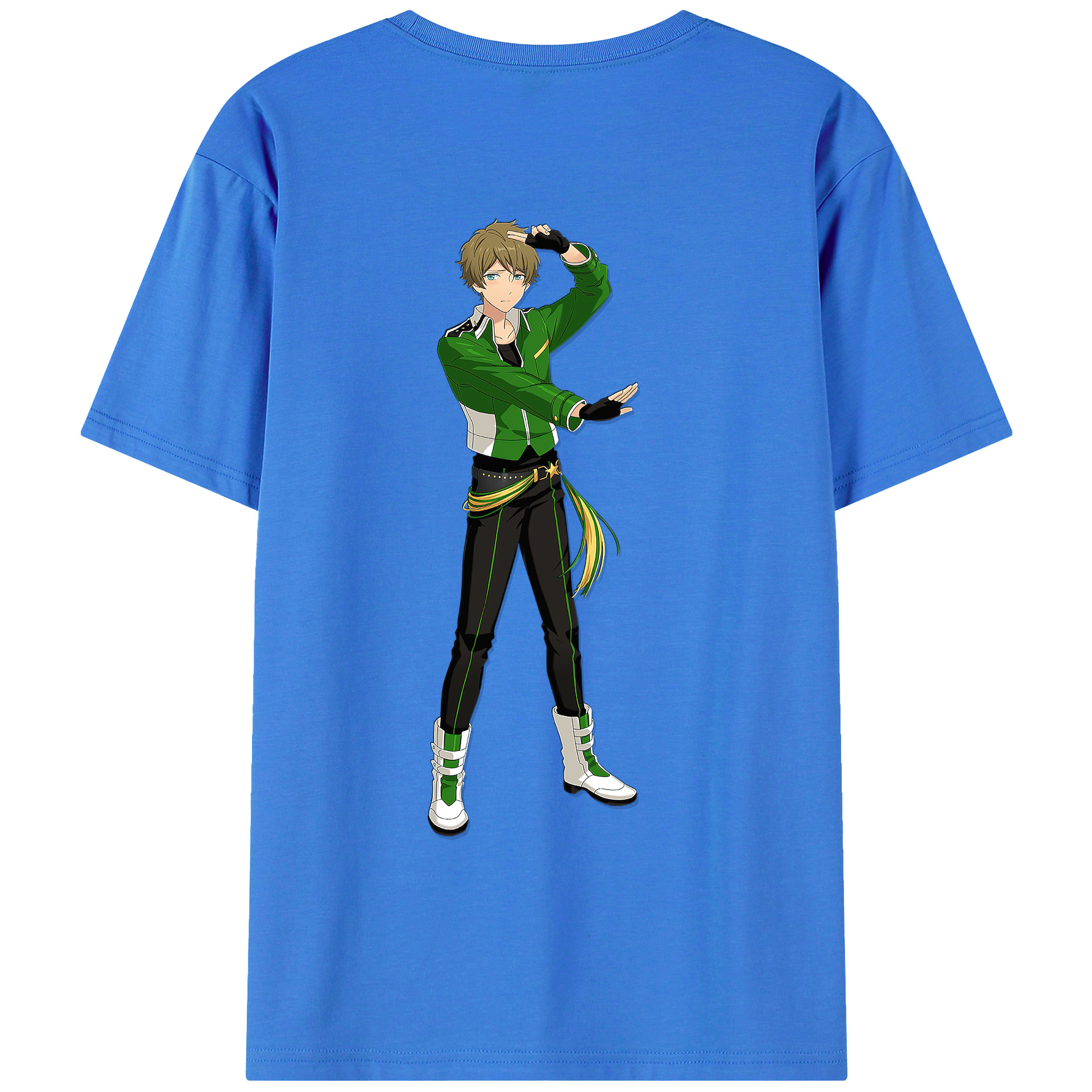 （画像用） あんさんぶるスターズ! Ensemble Stars 綿100％ メンズ半袖Tシャツ（バックプリント） 通気性