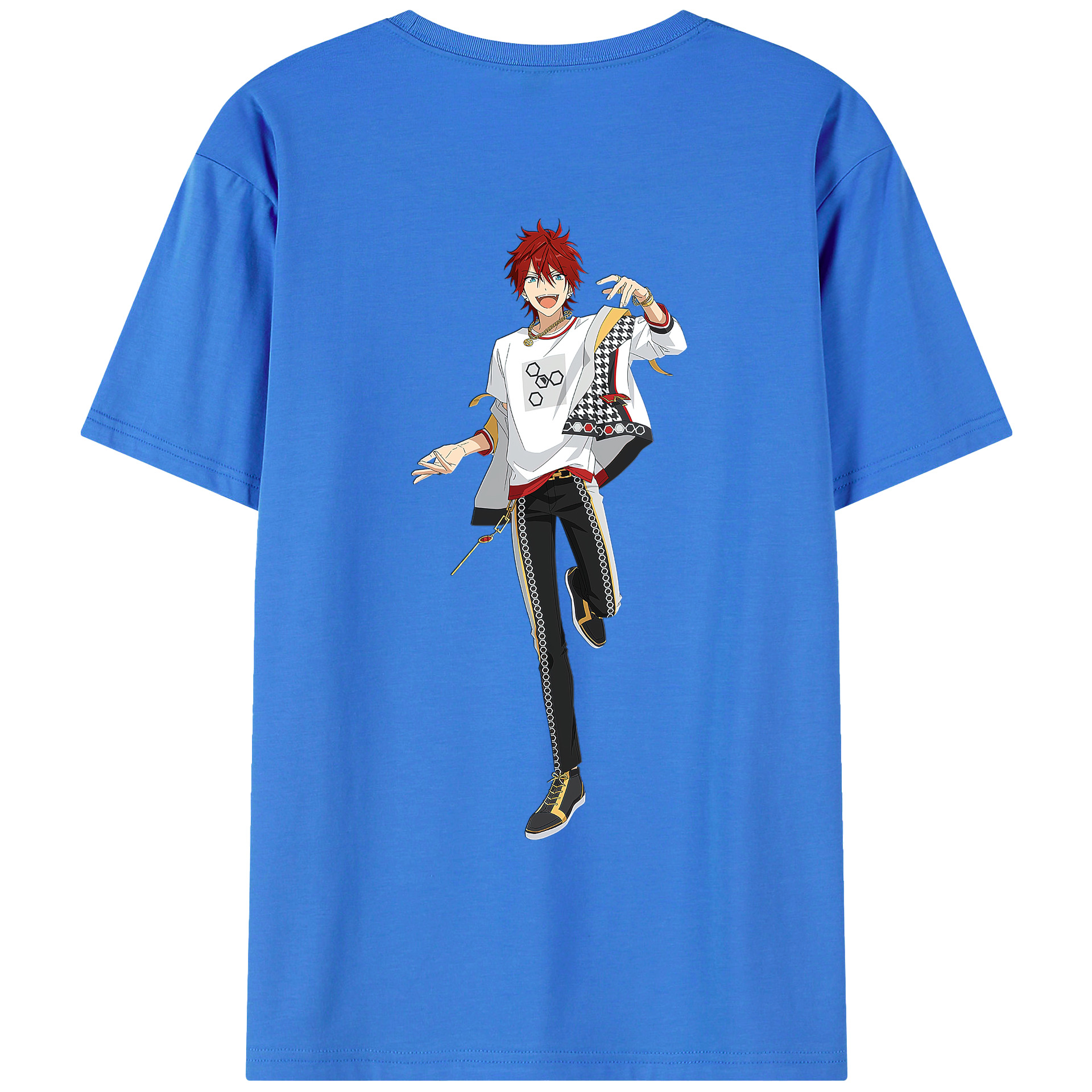 あんさんぶるスターズ! Ensemble Stars 綿100％ メンズ半袖Tシャツ（バックプリント） 通気性