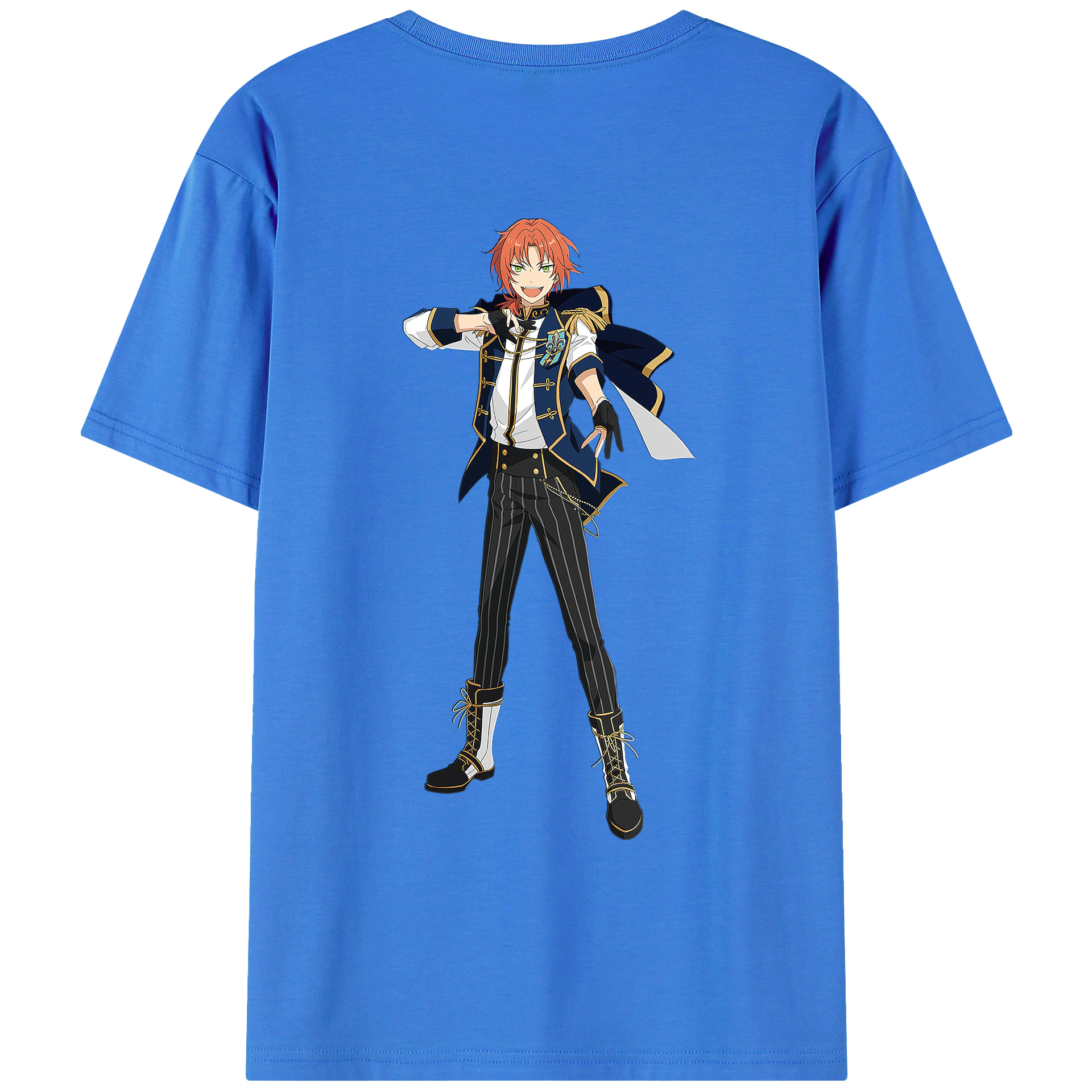 （画像用） あんさんぶるスターズ! Ensemble Stars 綿100％ メンズ半袖Tシャツ（バックプリント） 通気性