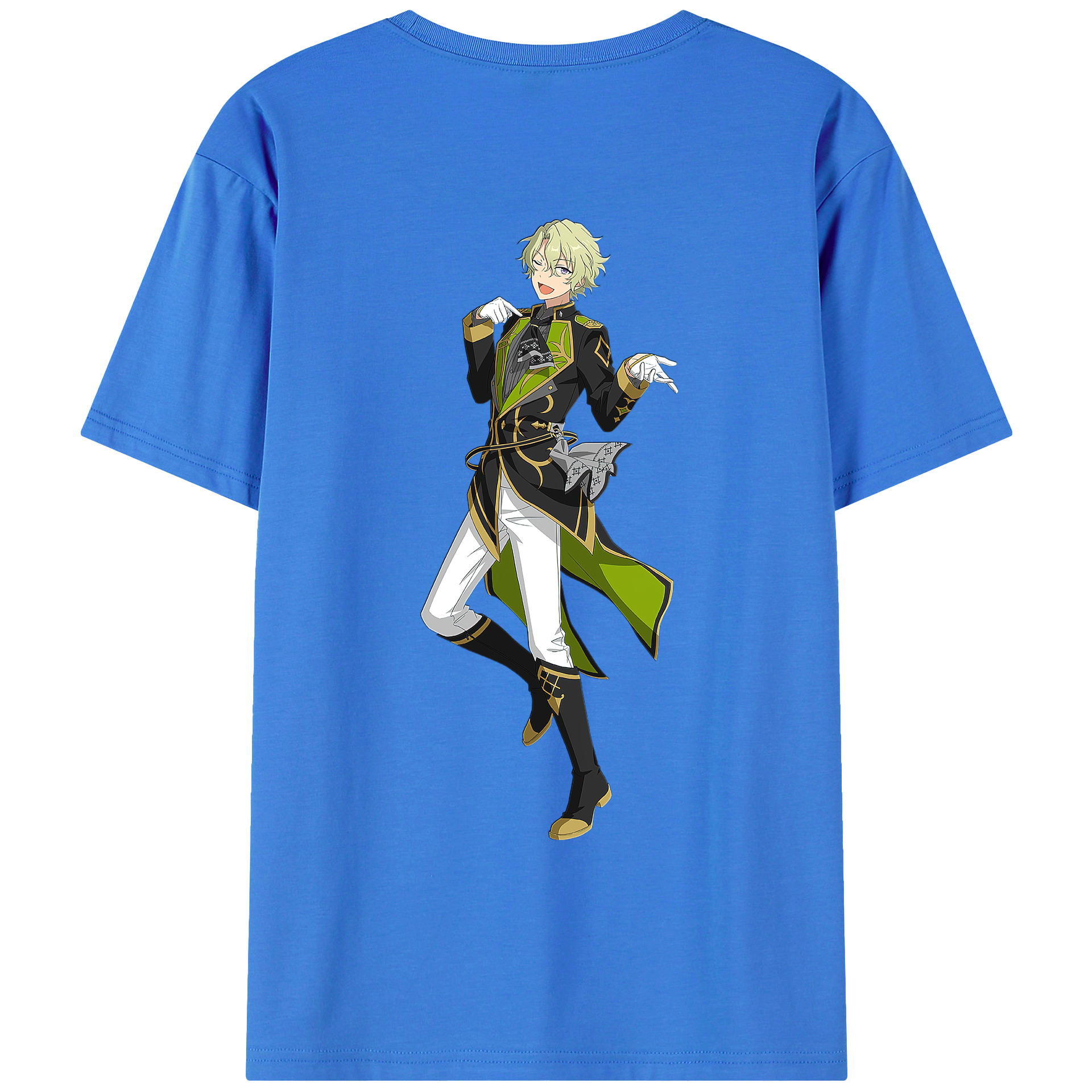 （画像用） あんさんぶるスターズ! Ensemble Stars 綿100％ メンズ半袖Tシャツ（バックプリント） 通気性