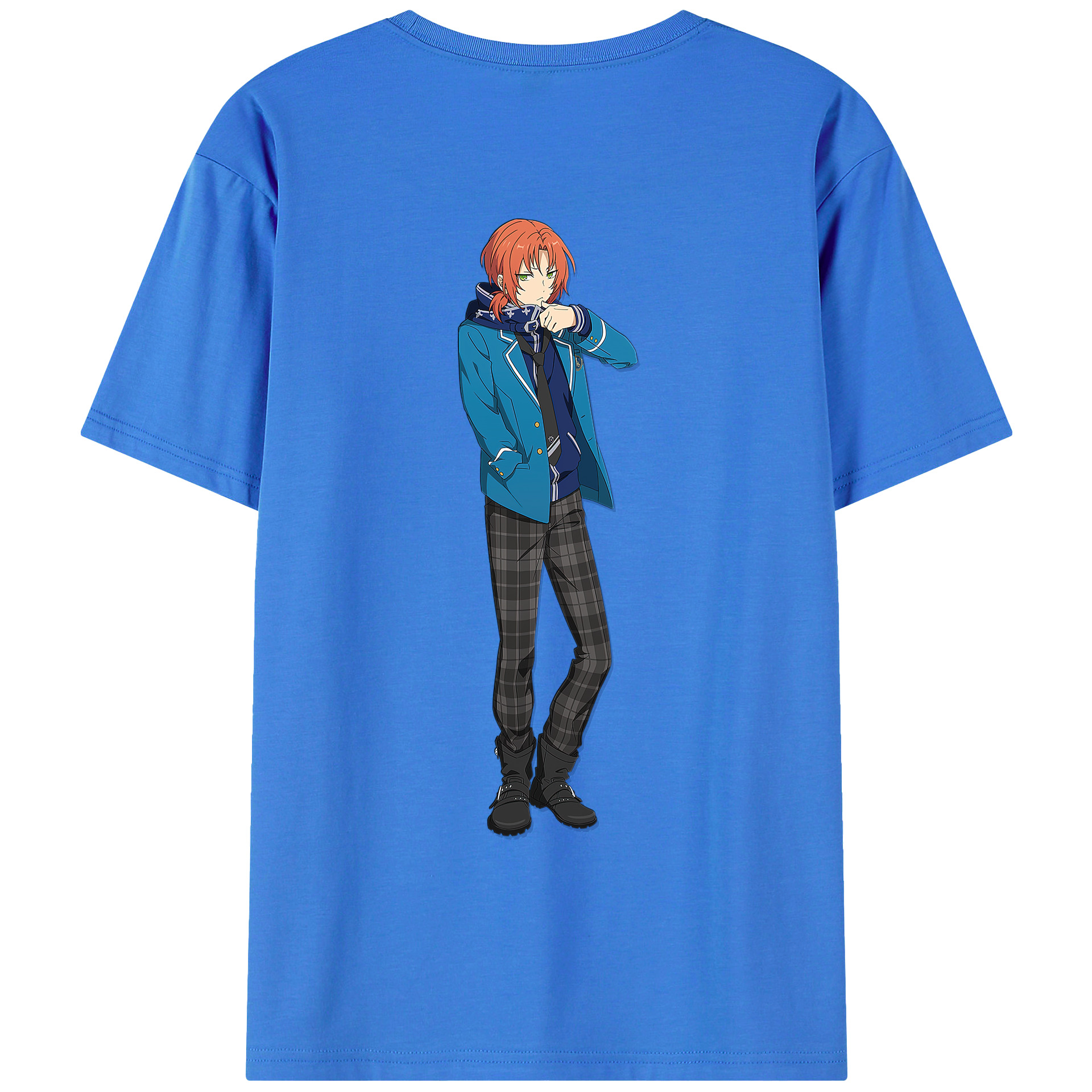 （画像用） あんさんぶるスターズ! Ensemble Stars 綿100％ メンズ半袖Tシャツ（バックプリント） 通気性