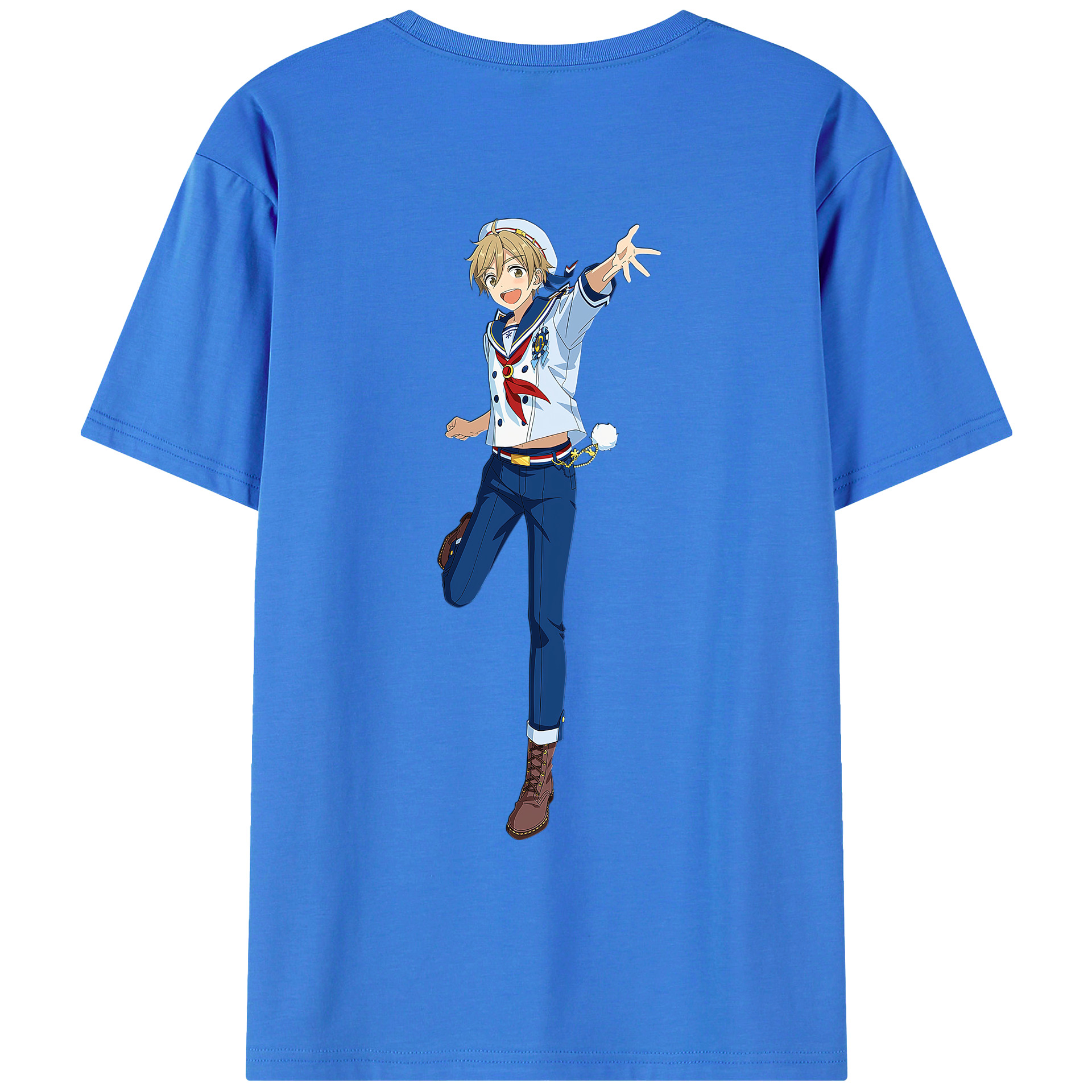 （画像用） あんさんぶるスターズ! Ensemble Stars 綿100％ メンズ半袖Tシャツ（バックプリント） 通気性