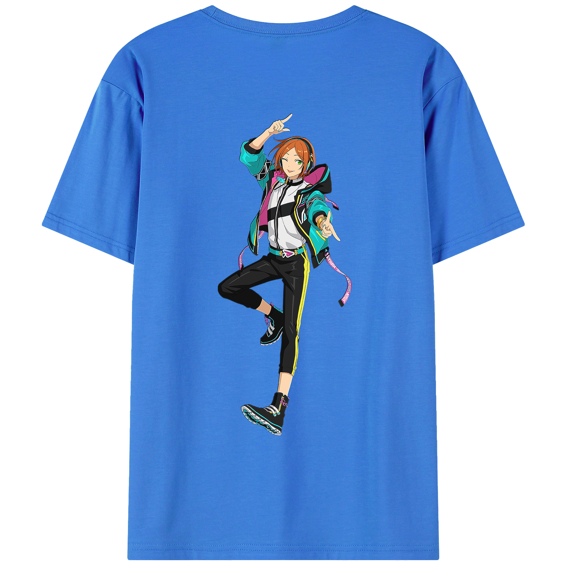 （画像用） あんさんぶるスターズ! Ensemble Stars 綿100％ メンズ半袖Tシャツ（バックプリント） 通気性