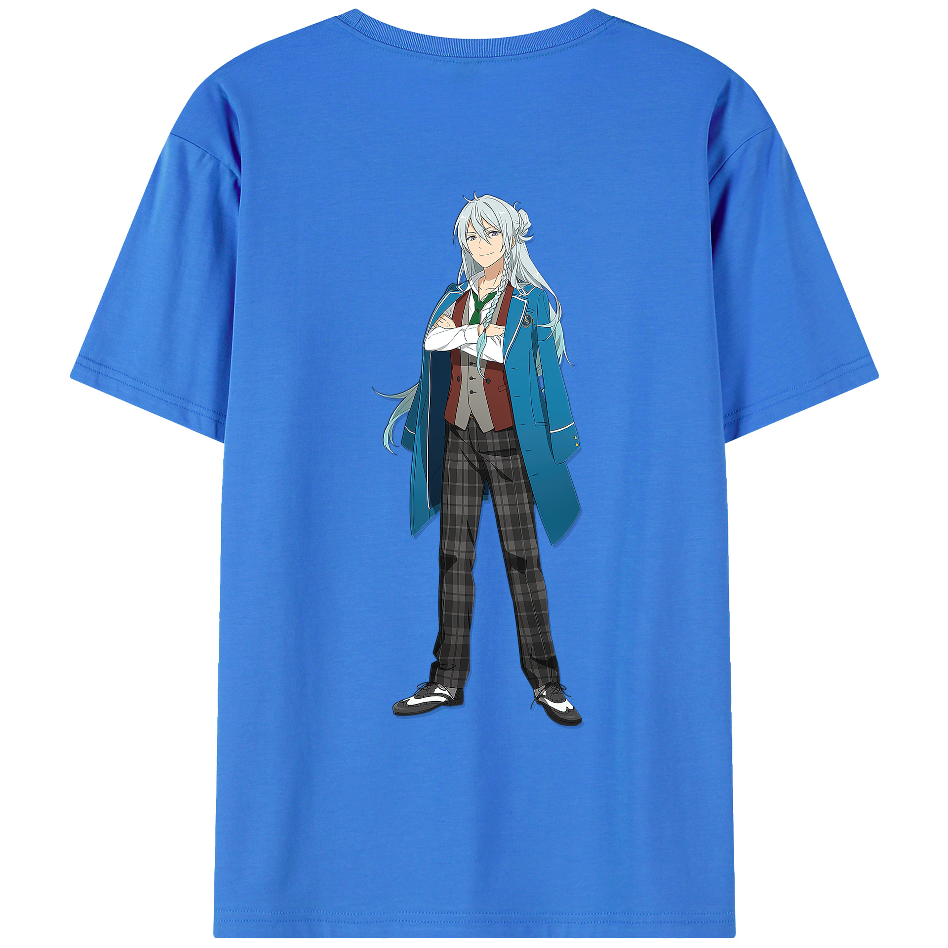 （画像用） あんさんぶるスターズ! Ensemble Stars 綿100％ メンズ半袖Tシャツ（バックプリント） 通気性